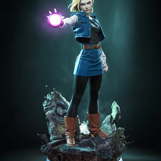 Android 18 Dragonball Z Resin Art (Tanuki Version)