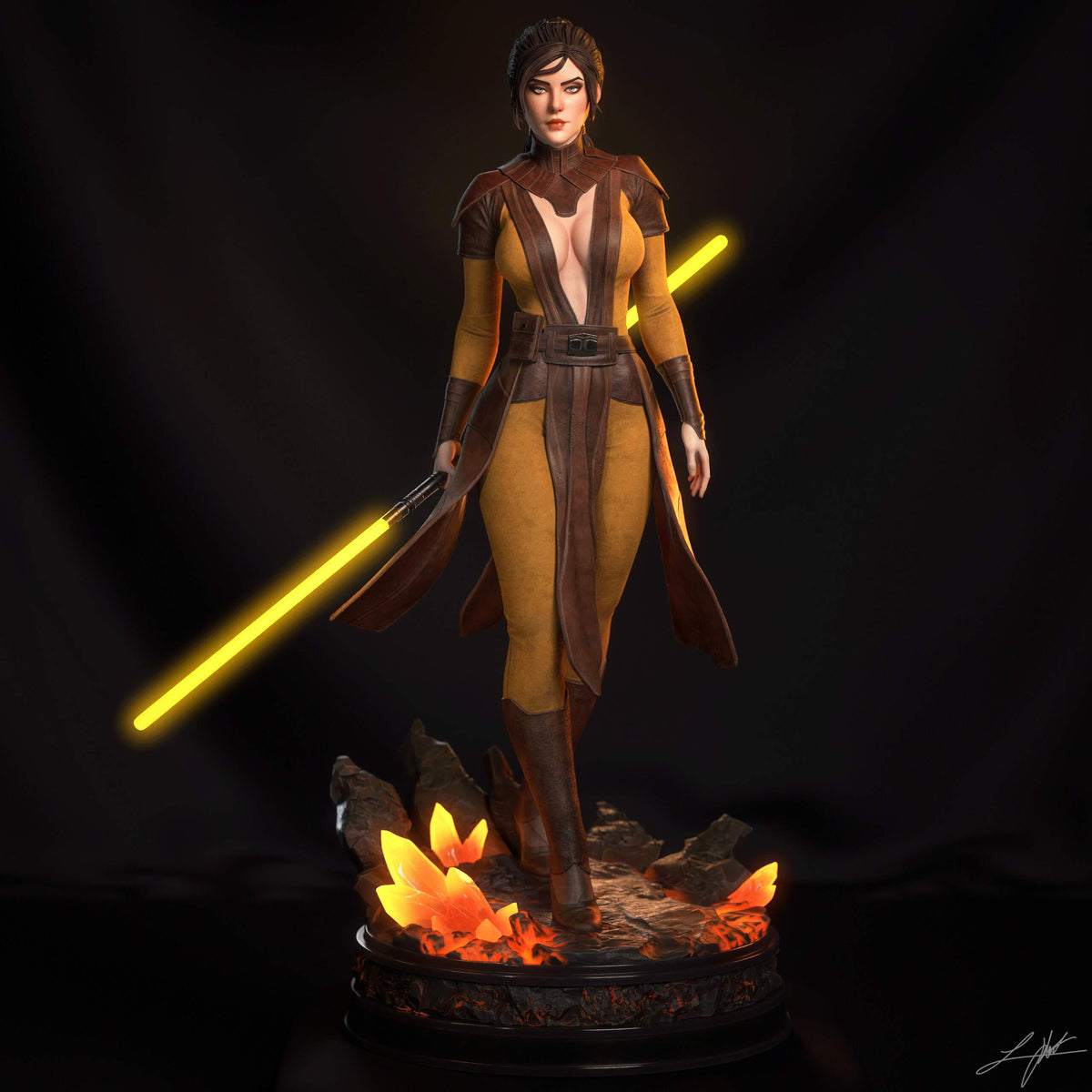 Bastila Shan Star Wars Knights of the Old Republic Resin Art (Design by Abe3D)
