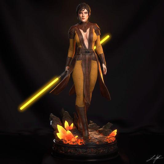 Bastila Shan Star Wars Knights of the Old Republic Resin Art (Design by Abe3D)