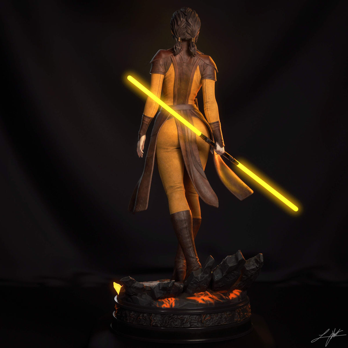 Bastila Shan Star Wars Knights of the Old Republic Resin Art (Design by Abe3D)