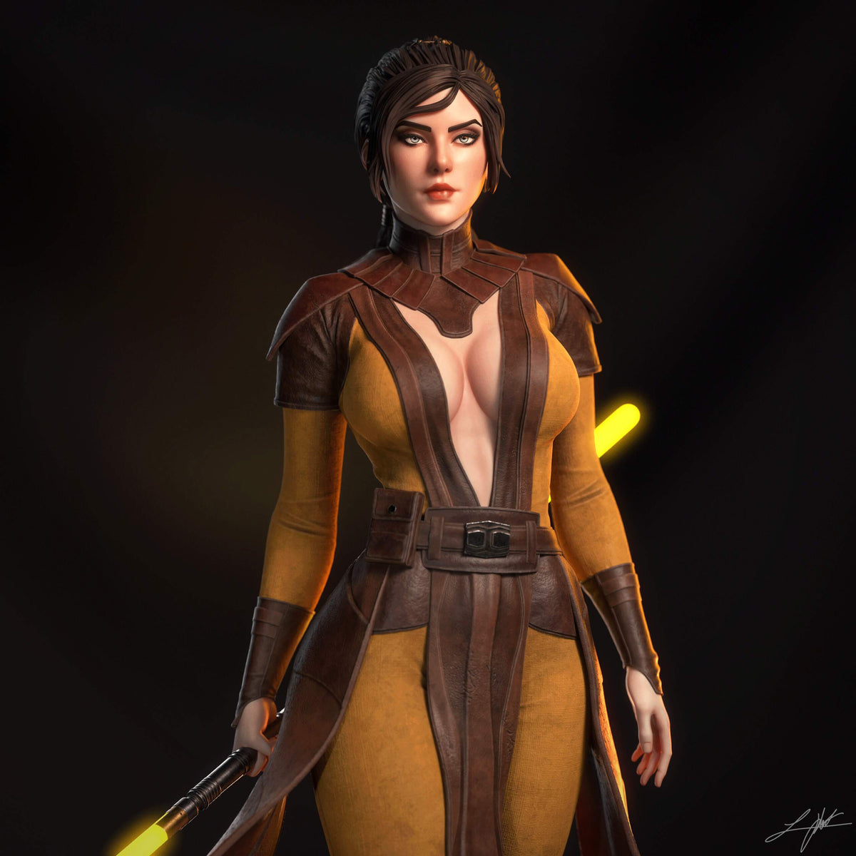 Bastila Shan Star Wars Knights of the Old Republic Resin Art (Design by Abe3D)