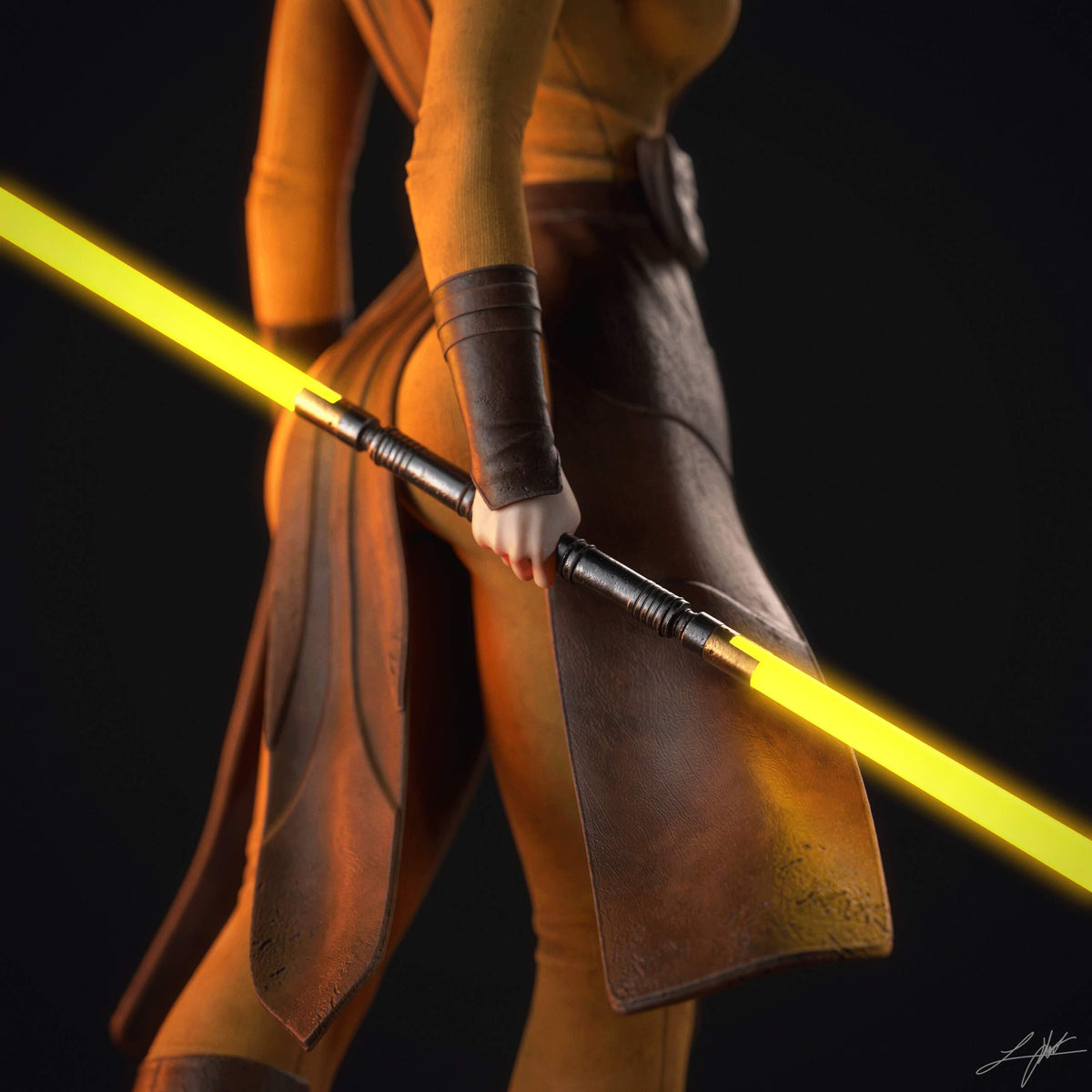 Bastila Shan Star Wars Knights of the Old Republic Resin Art (Design by Abe3D)