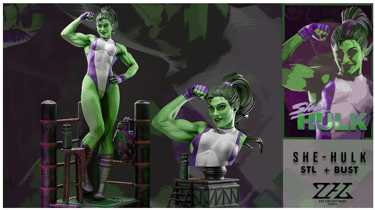 She-Hulk Collectible Resin Fan Art Pro Painted - MTO (ZEZ)