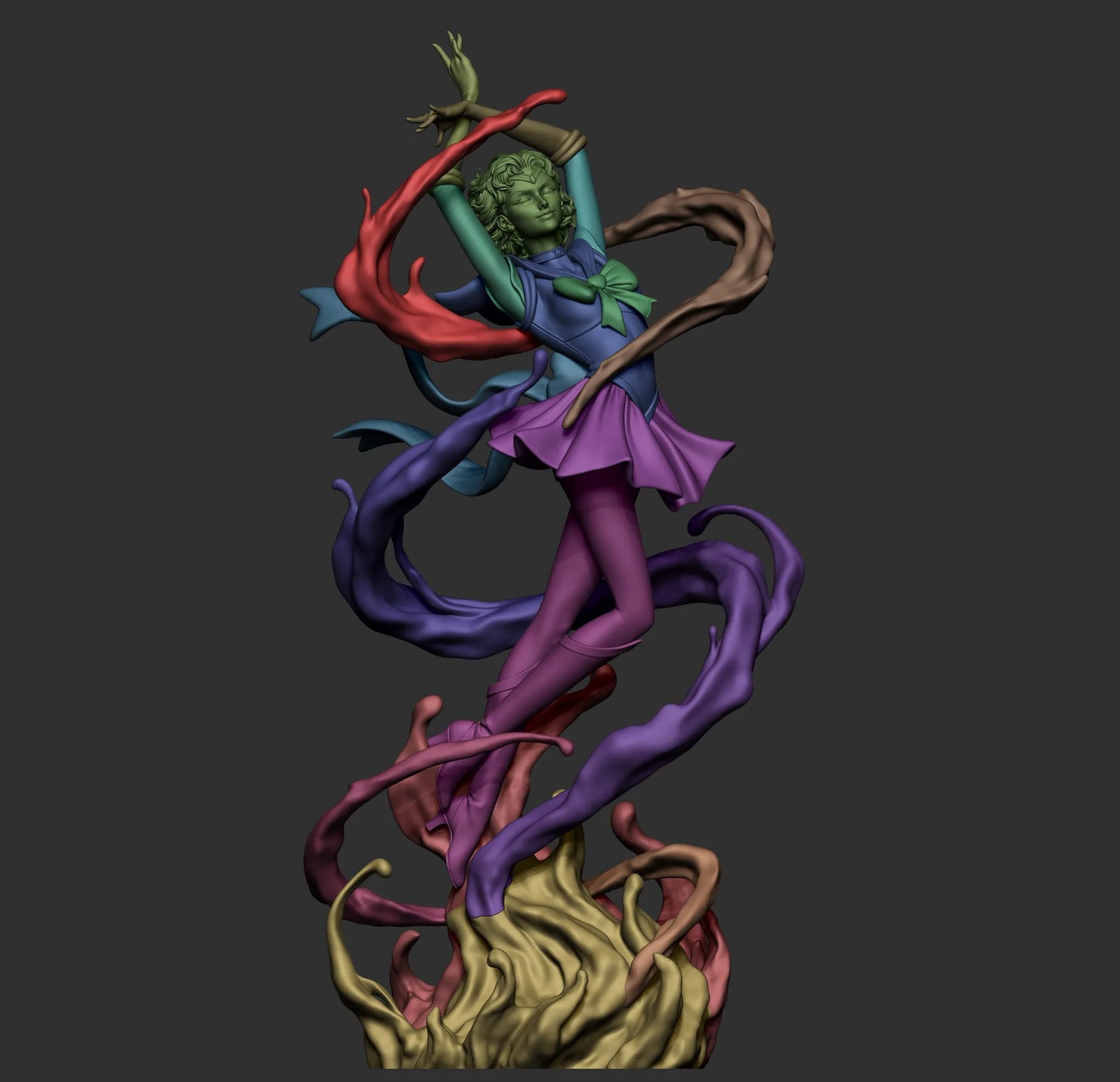 Sailor Moon Mercury Resin Art - MTO (Design by CA3D)