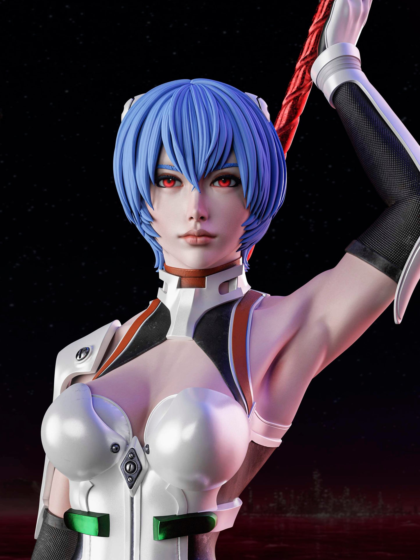Rei Ayanami Resin Fan Art MTO (Design by Abe3D)