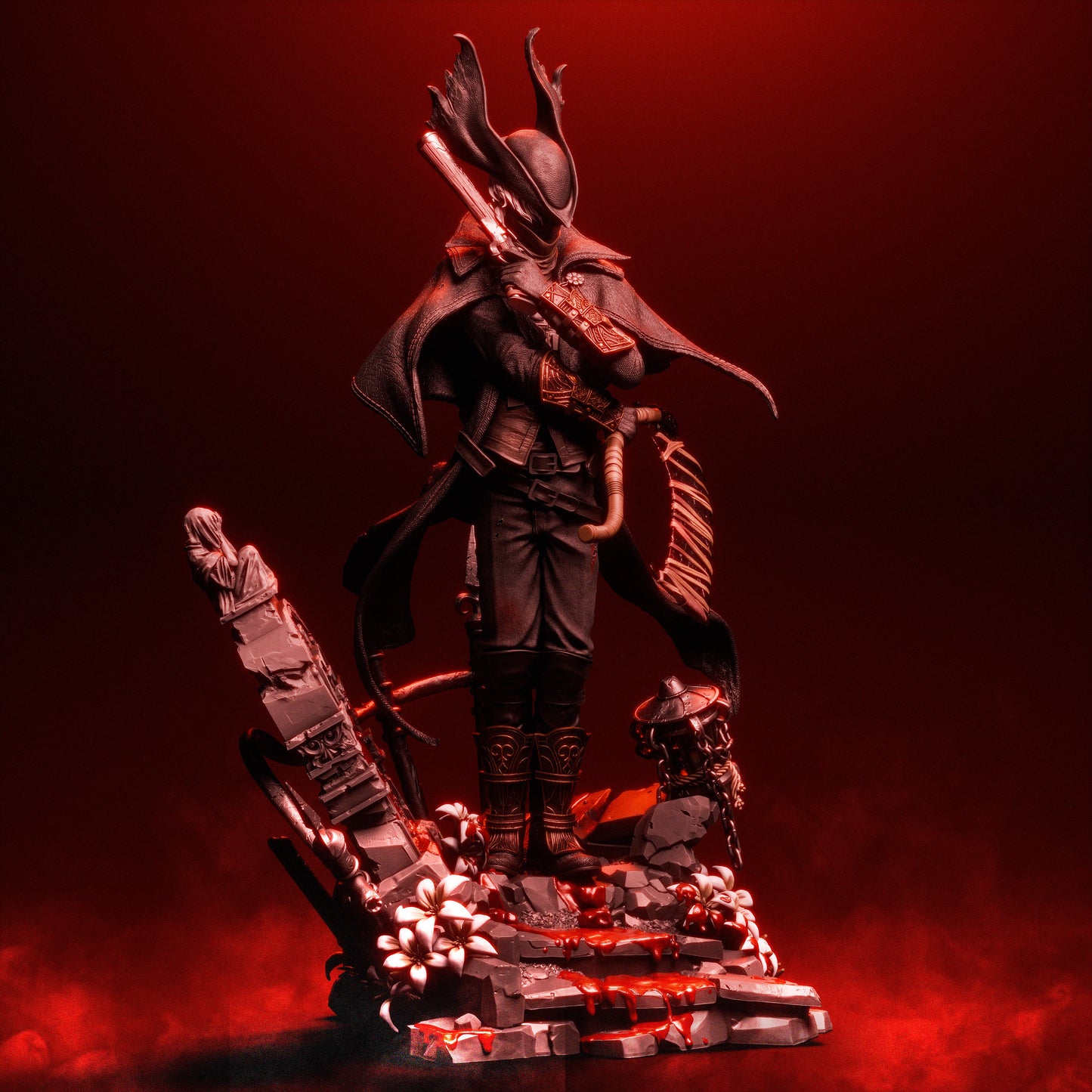 Bloodborne Hunter Resin Art - MTO (Design by CA3D)