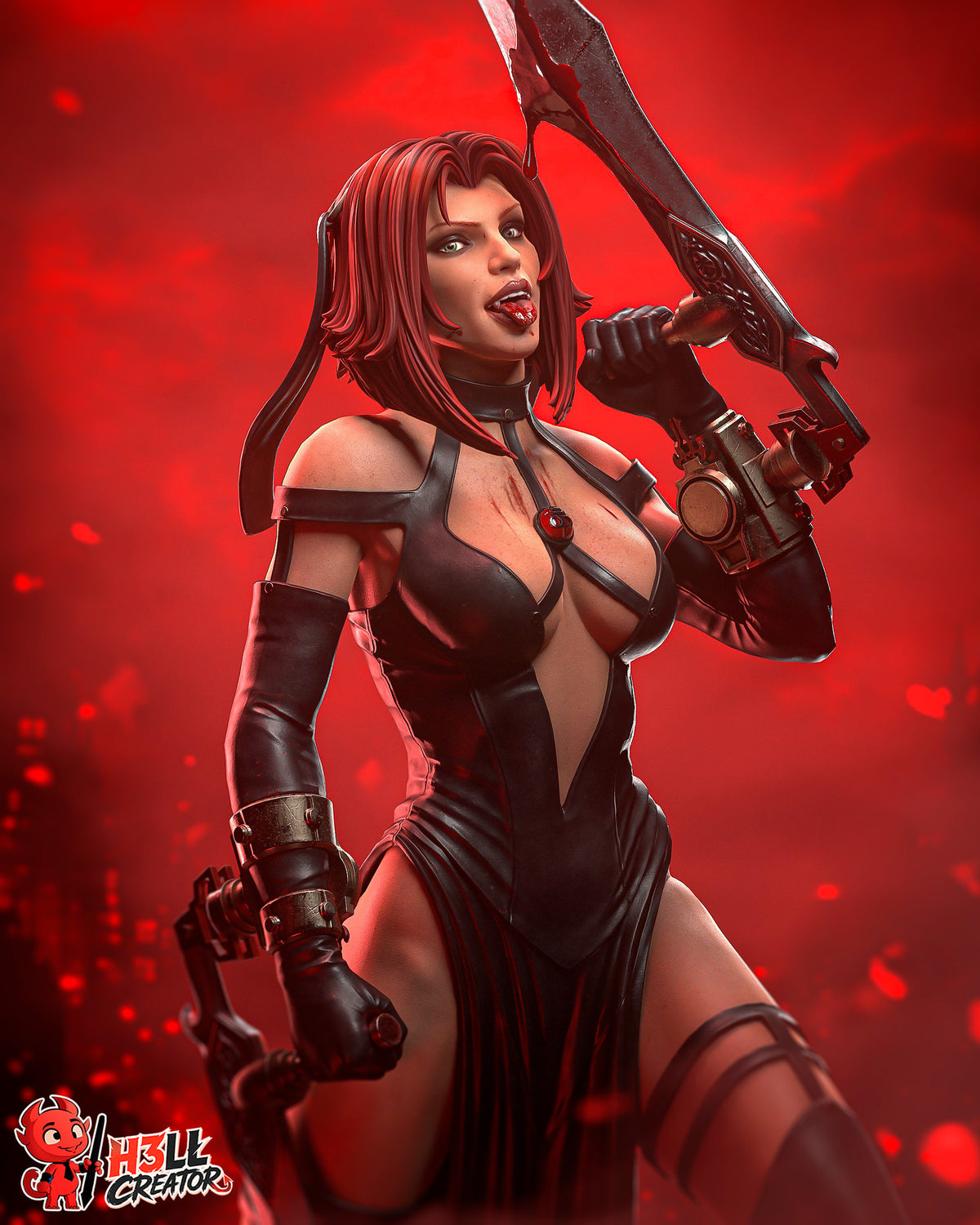 Bloodrayne Resin Fan Art - MTO (Design by H3llcreator)