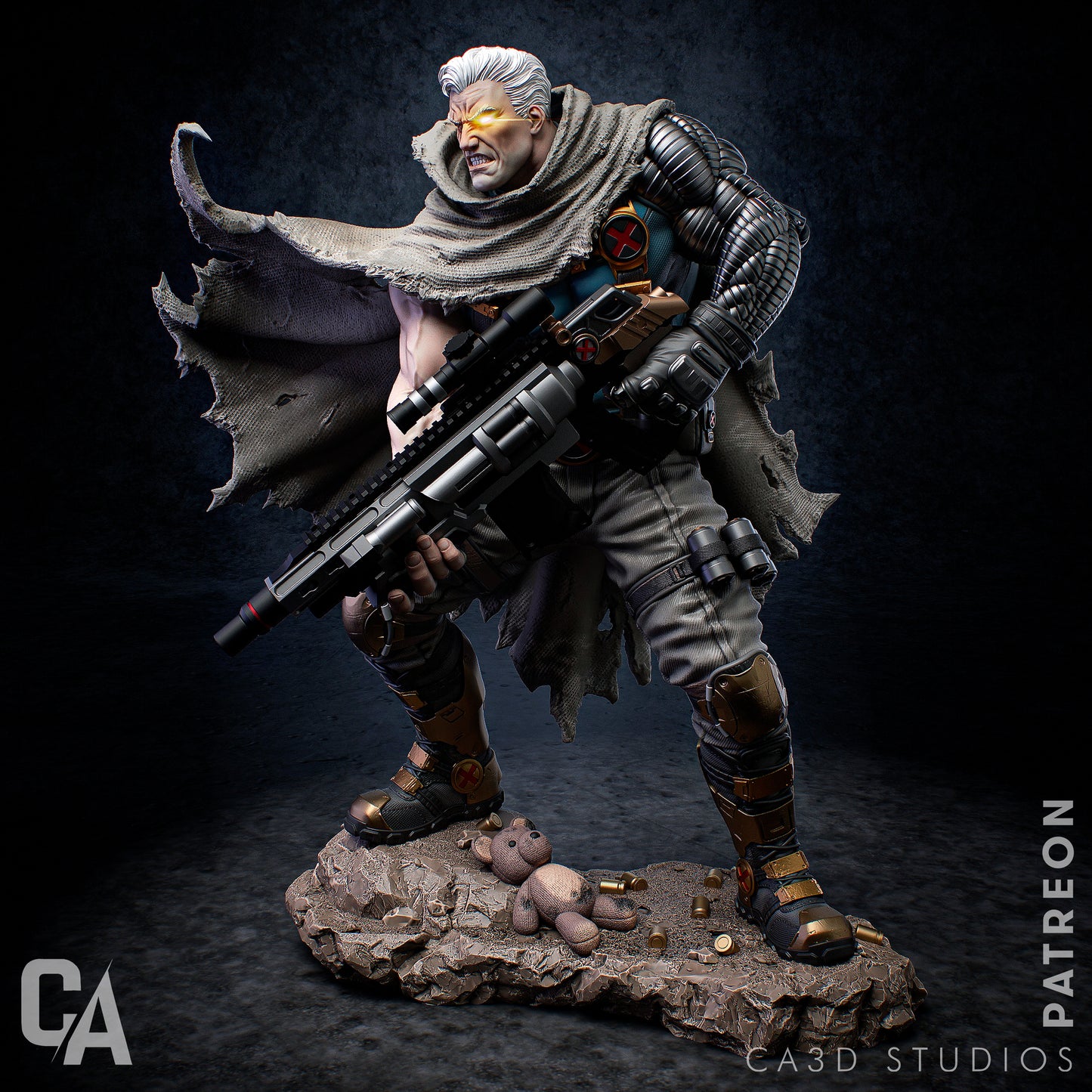 Cable Resin Fan Art Pro Painted - MTO