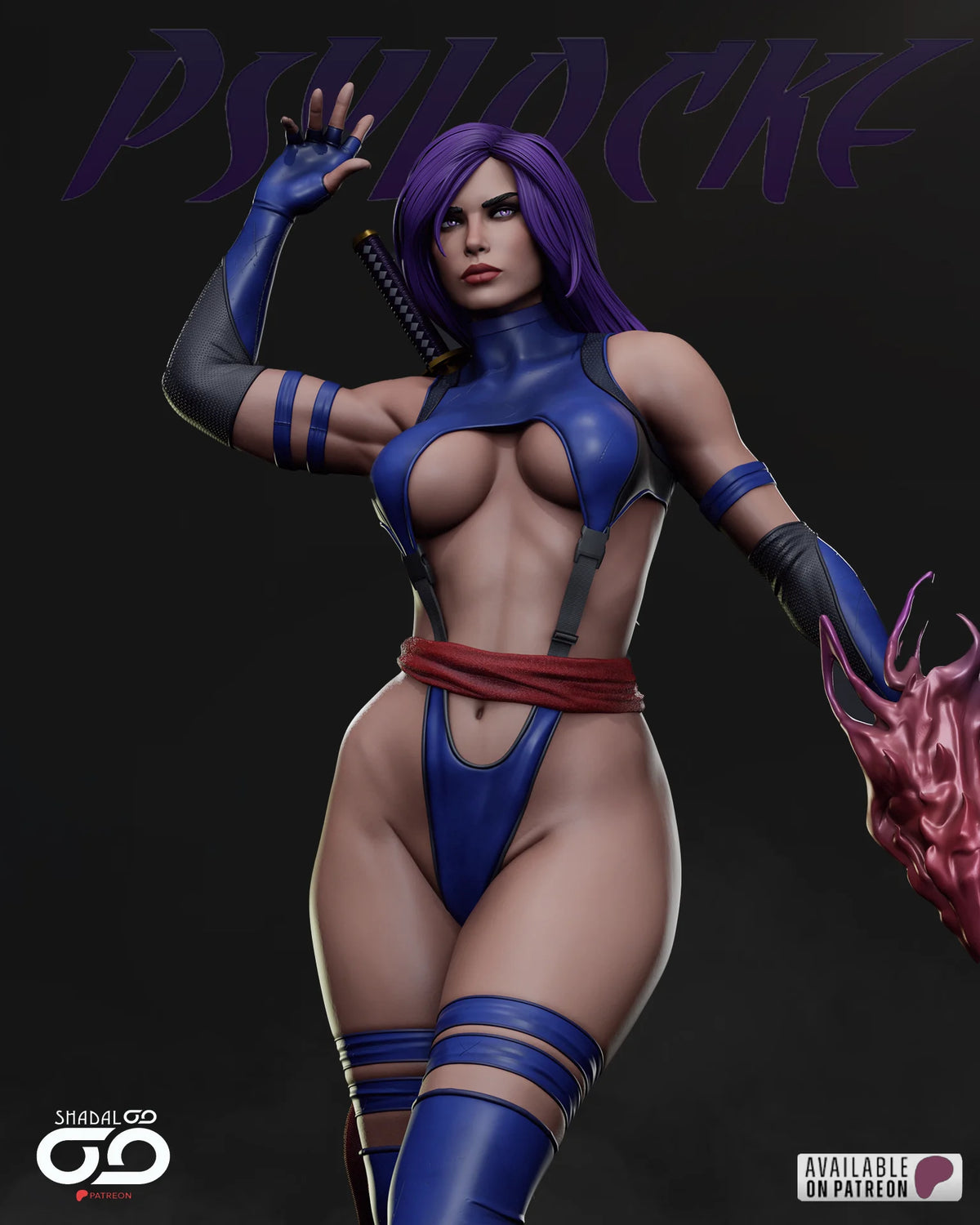 Psylocke Resin Art (Shadaloo)