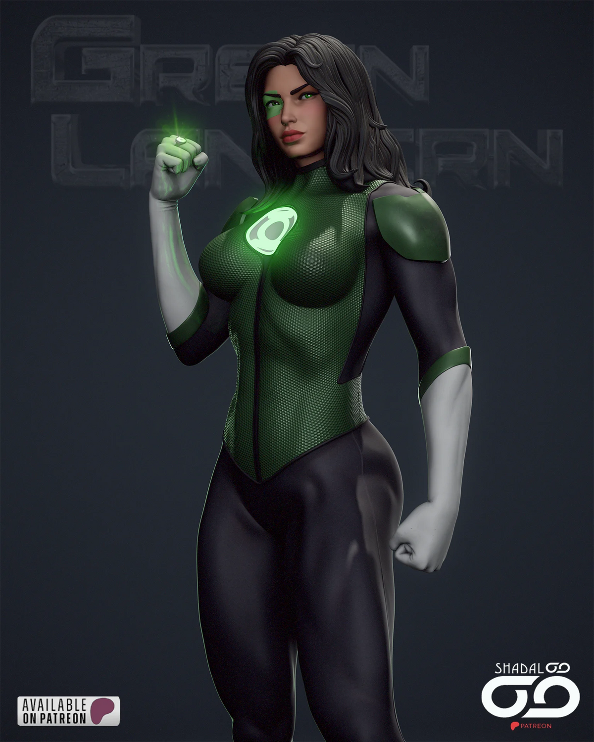 Jessica Cruz Green Lantern Resin Art (Shadaloo)