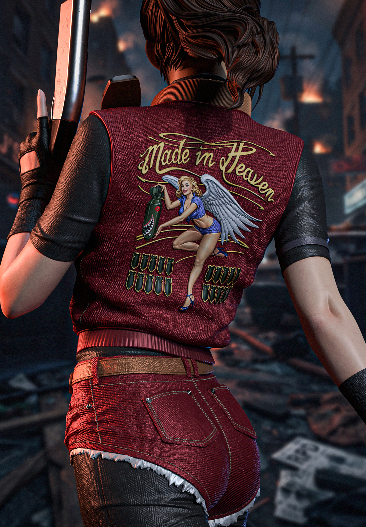 Claire Redfield Resident Evil Collectible Resin Art (Design by CA3D)
