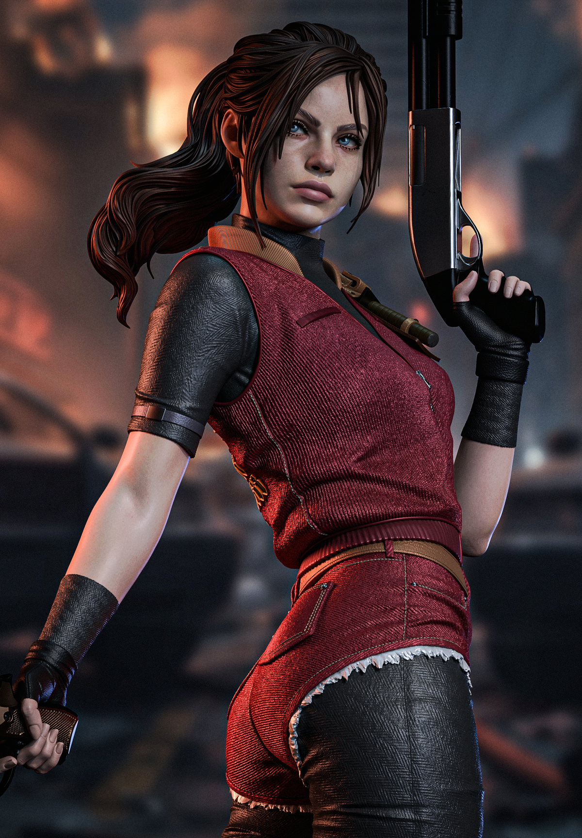 Claire Redfield Resident Evil Collectible Resin Art (Design by CA3D)