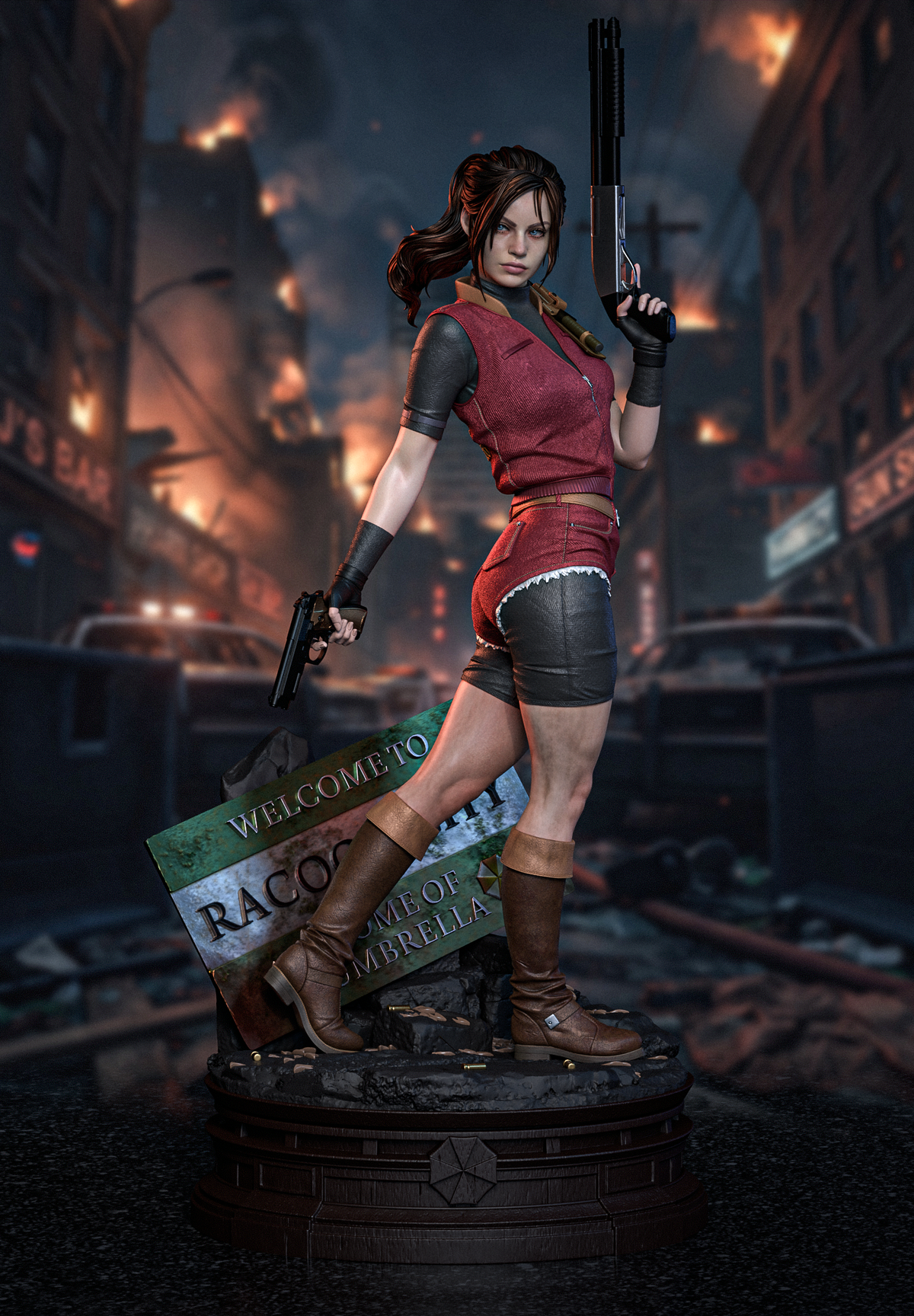 Claire Redfield Resident Evil Collectible Resin Art (Design by CA3D)