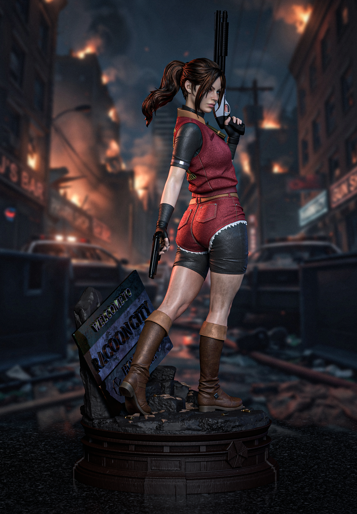 Claire Redfield Resident Evil Collectible Resin Art (Design by CA3D)