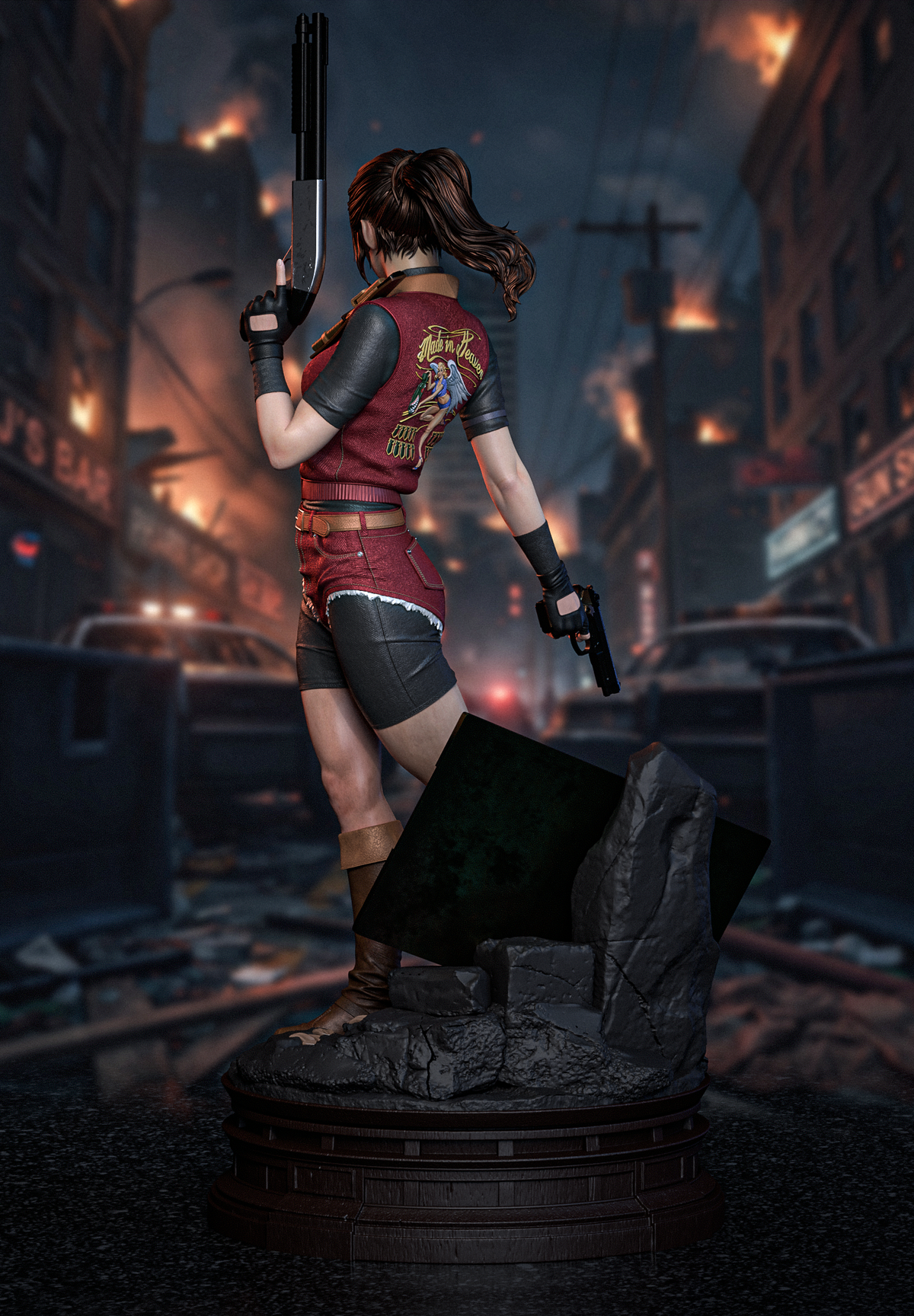 Claire Redfield Resident Evil Collectible Resin Art (Design by CA3D)
