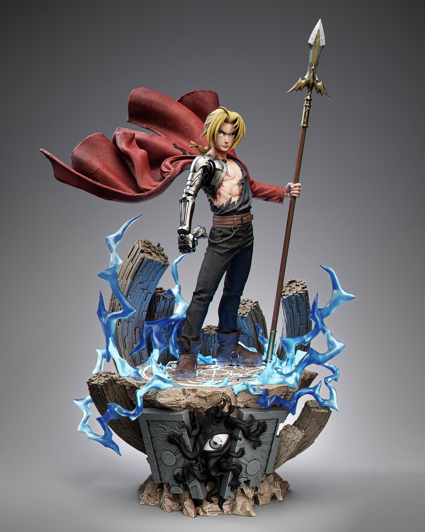 Edward Elric Full Metal Alchemist Resin Art (Design by CA3D)