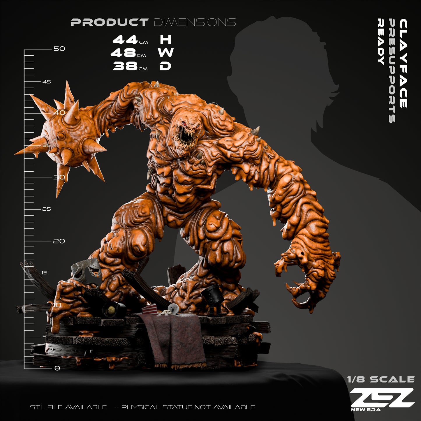 Clay Face Resin Art (Design by ZEZ Studios)