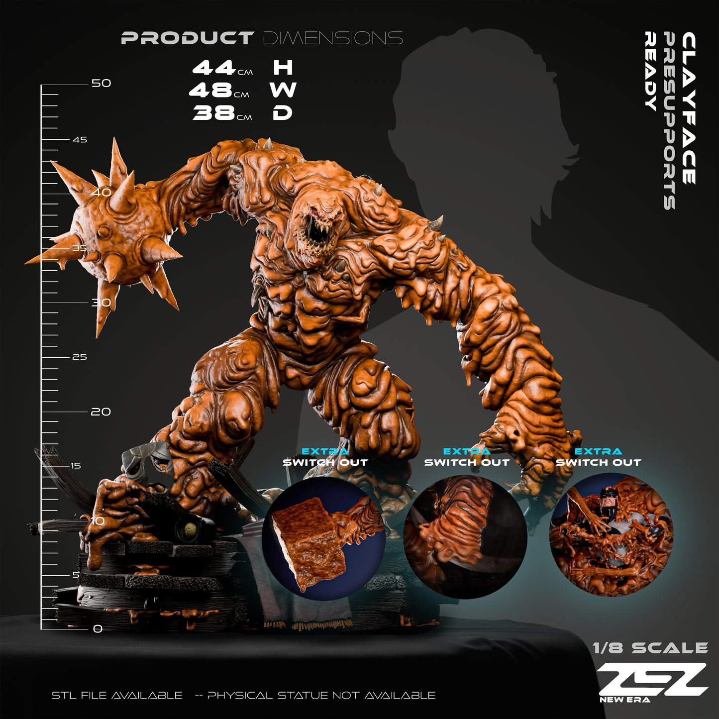 Clay Face Resin Art (Design by ZEZ Studios)