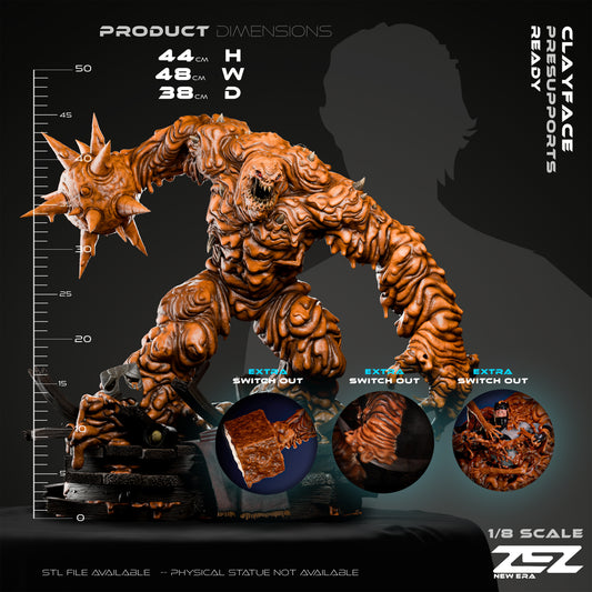 Clay Face Resin Art (Design by ZEZ Studios)