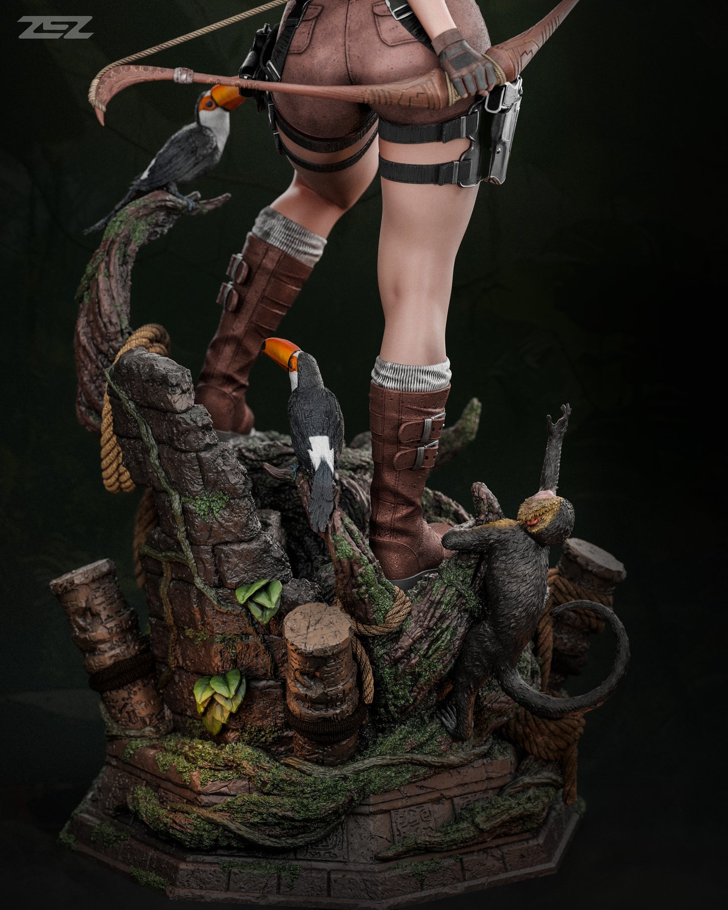 Lara Croft Resin Fan Art Pro Painted - MTO ZEZ