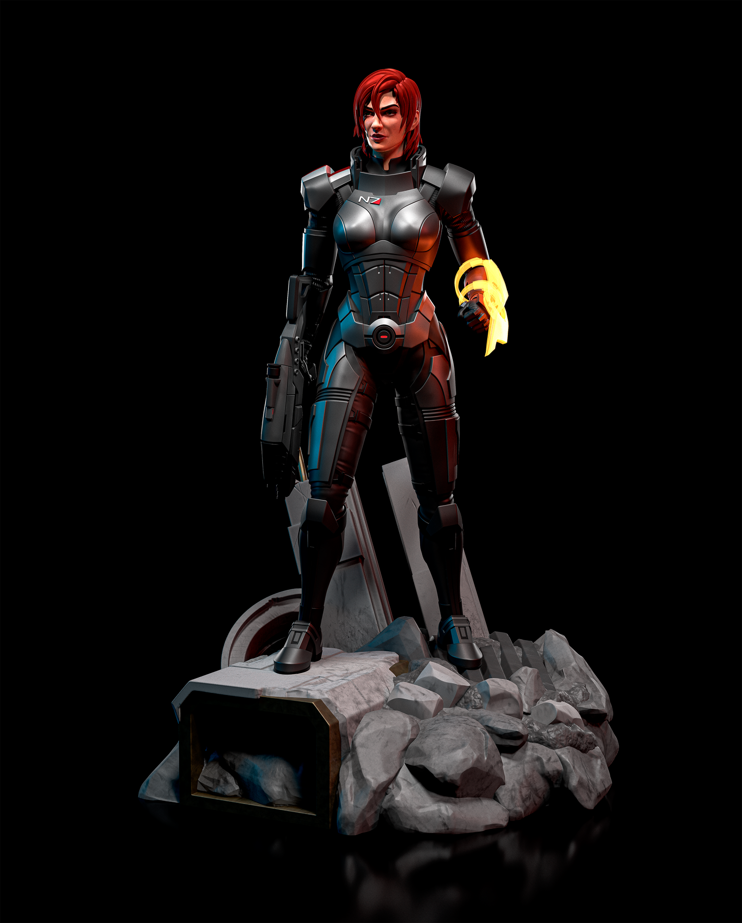 Mass Effect Commander Shepard Collectible Resin Fan Art Pro Painted - MTO