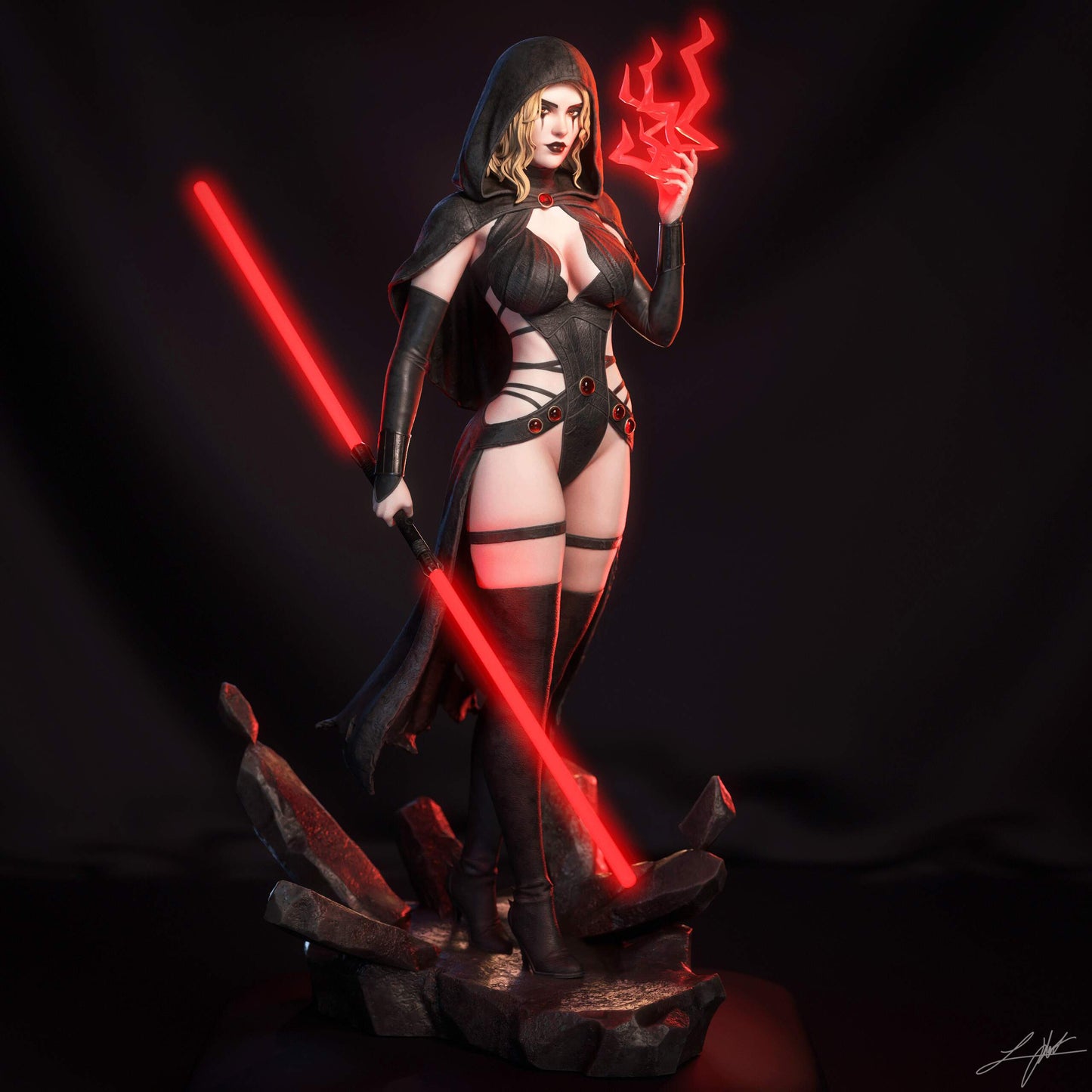 Darth Zannah Resin Art (Design by Abe3D)