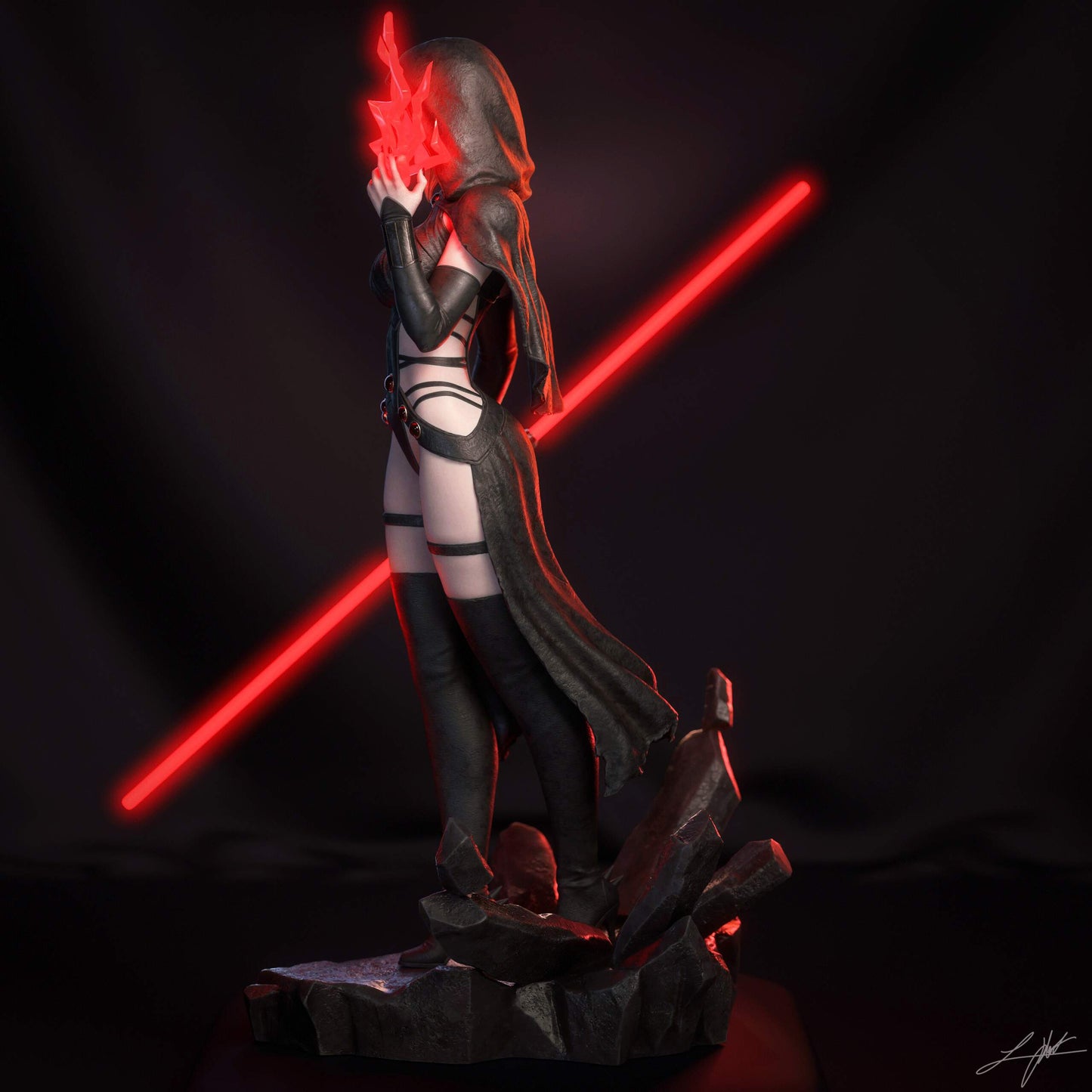 Darth Zannah Resin Art (Design by Abe3D)
