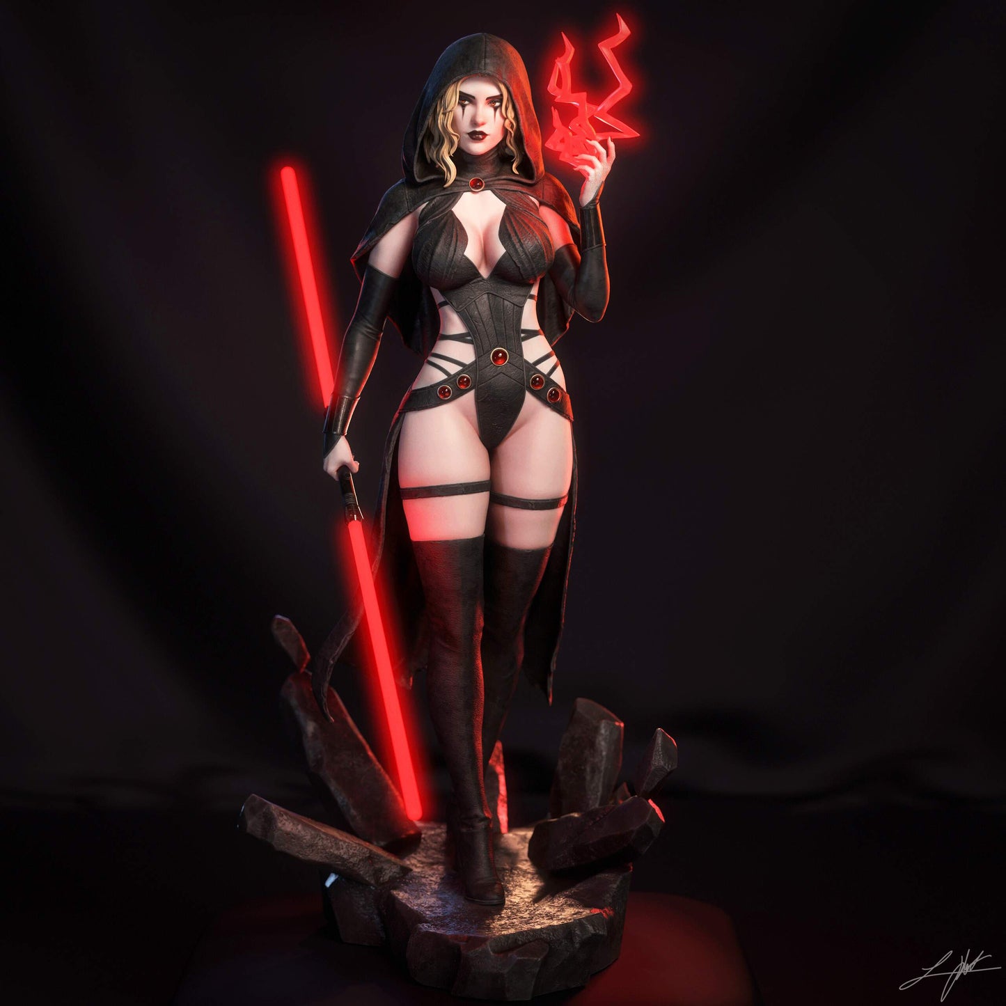 Darth Zannah Resin Art (Design by Abe3D)
