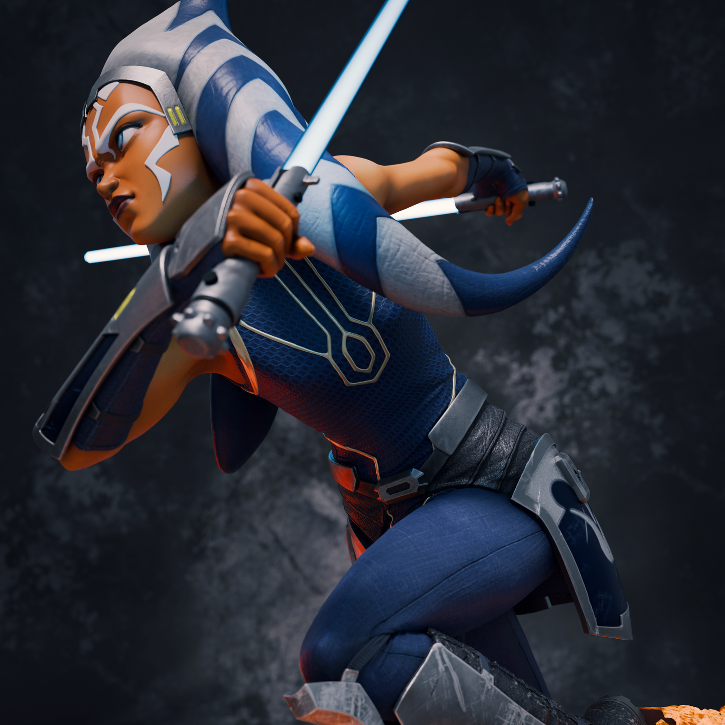 Ahsoka vs Darth Maul Diorama Resin Fan Art - MTO