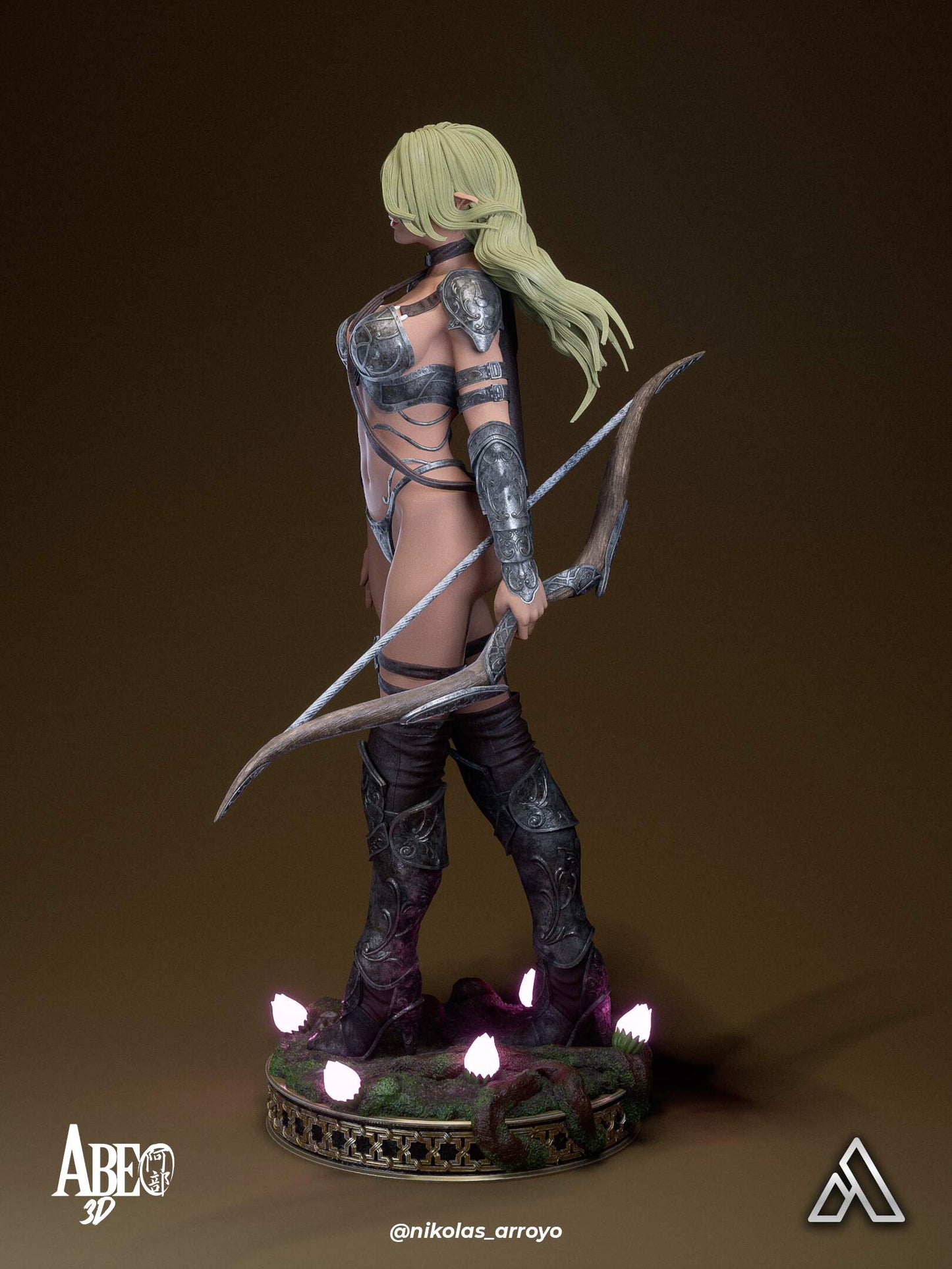 Elaria Shadowleaf Resin Art (Design by Abe3D)