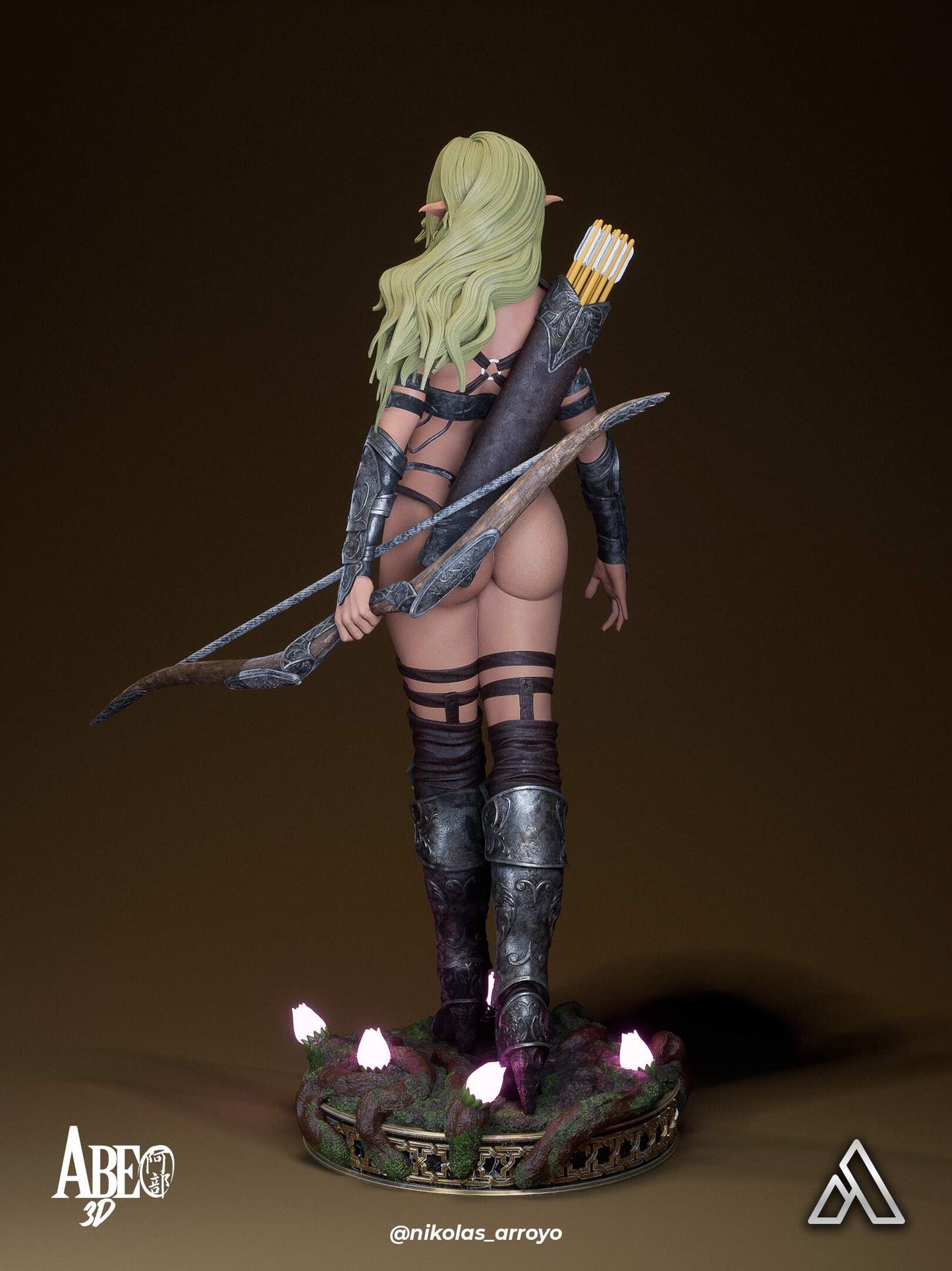 Elaria Shadowleaf Resin Art (Design by Abe3D)