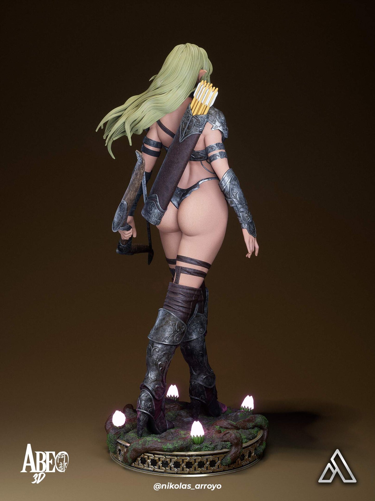 Elaria Shadowleaf Resin Art (Design by Abe3D)