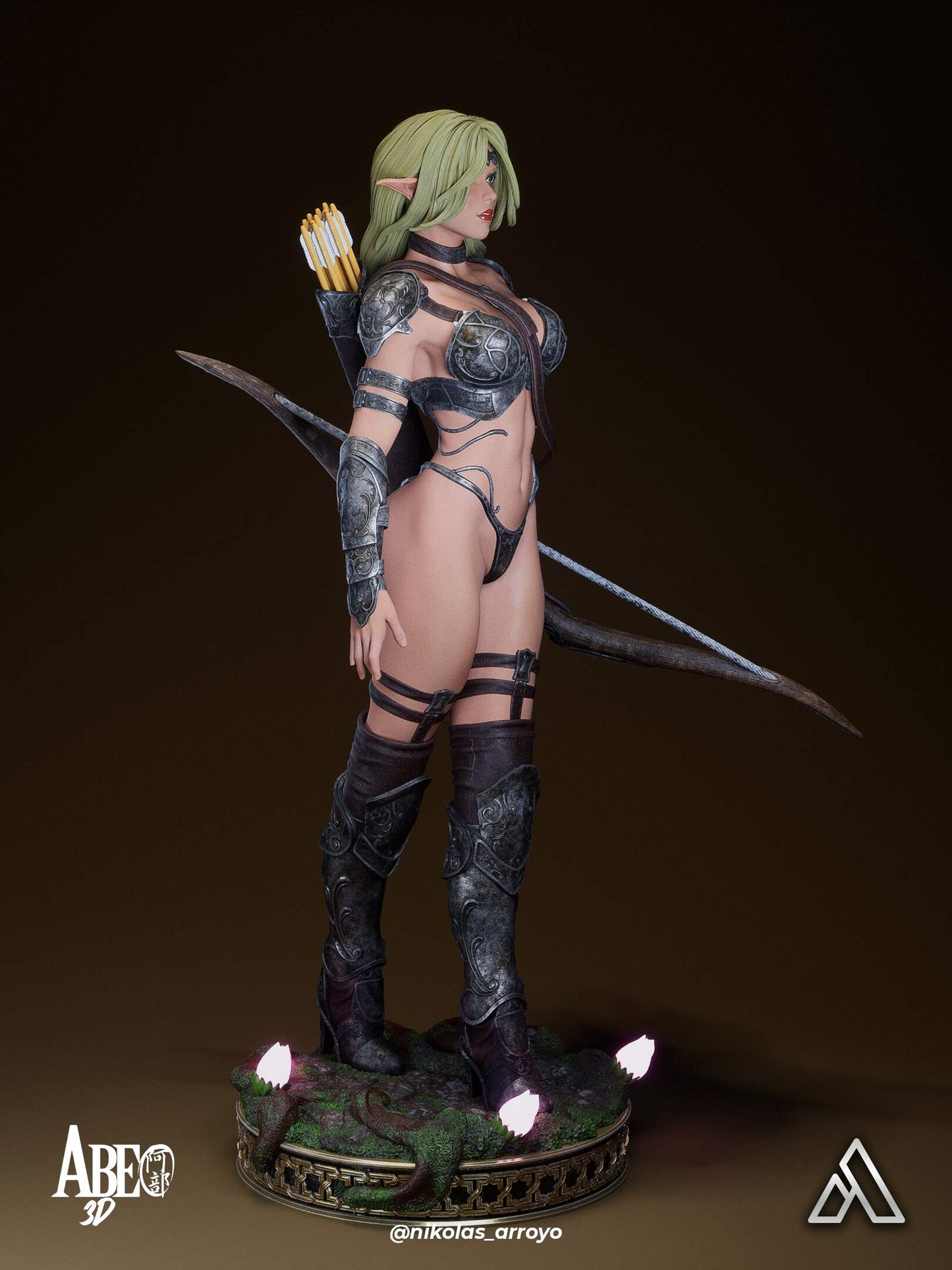 Elaria Shadowleaf Resin Art (Design by Abe3D)