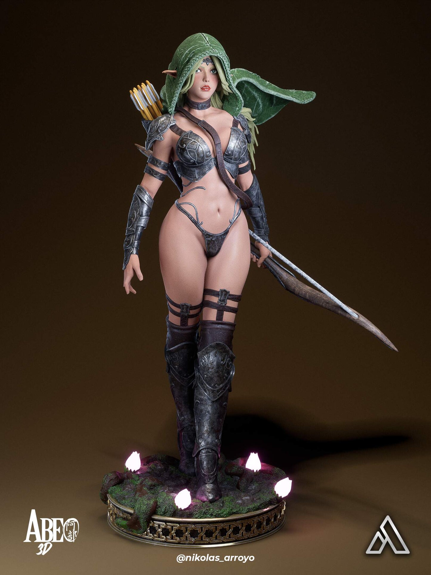 Elaria Shadowleaf Resin Art (Design by Abe3D)