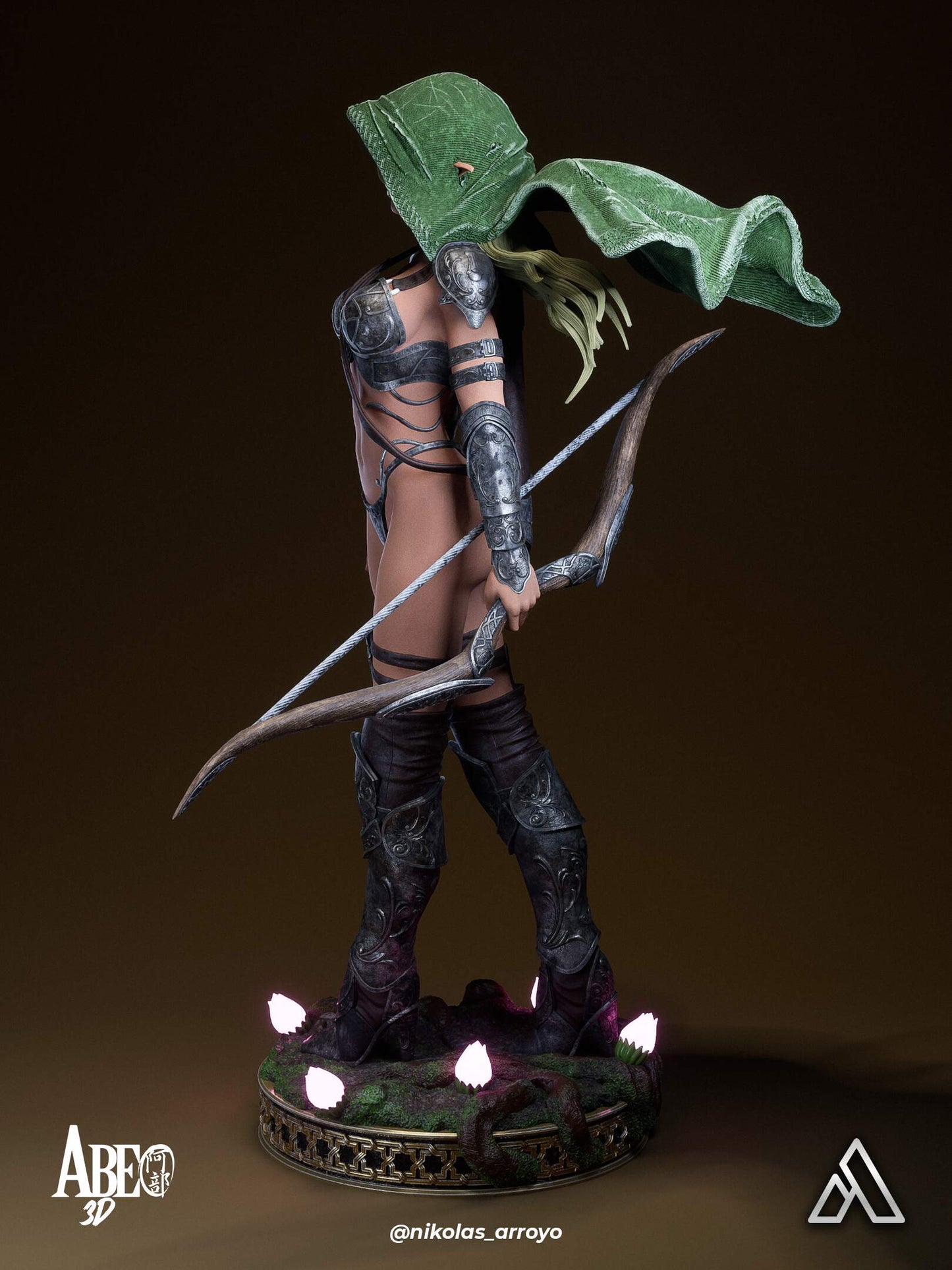 Elaria Shadowleaf Resin Art (Design by Abe3D)