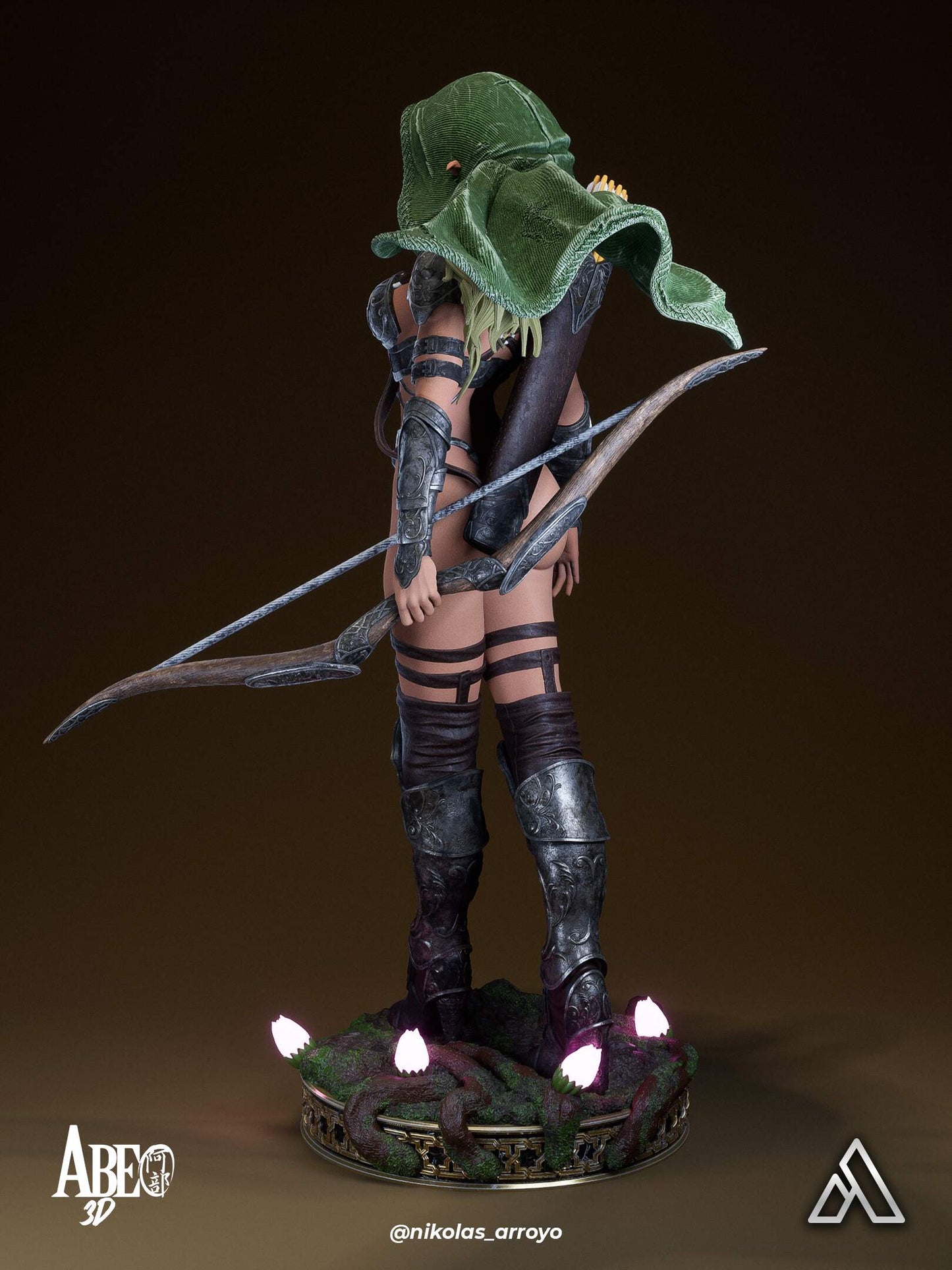 Elaria Shadowleaf Resin Art (Design by Abe3D)