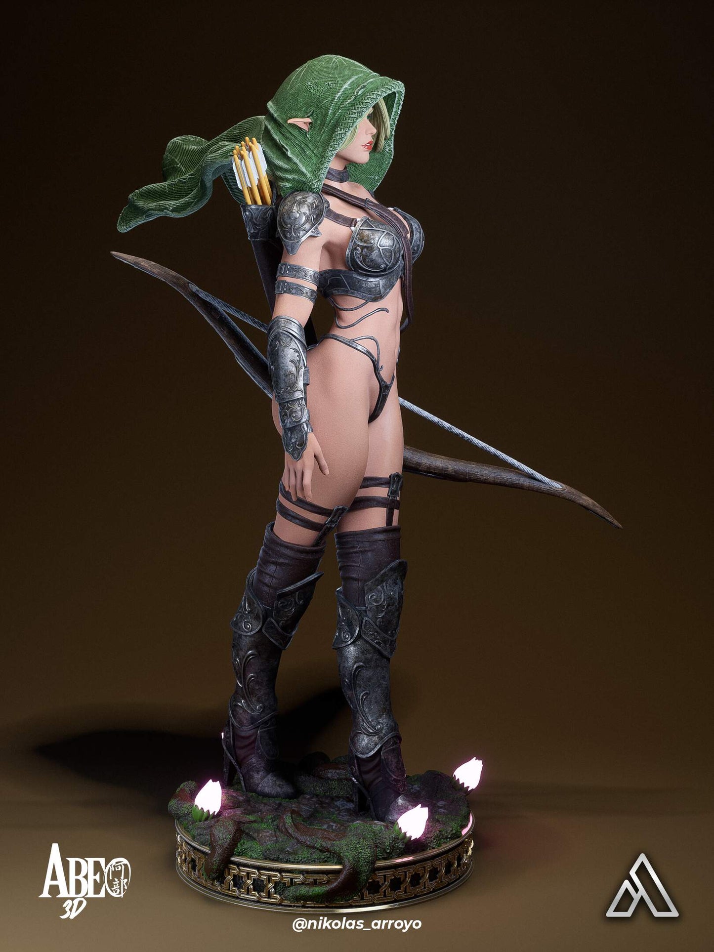 Elaria Shadowleaf Resin Art (Design by Abe3D)
