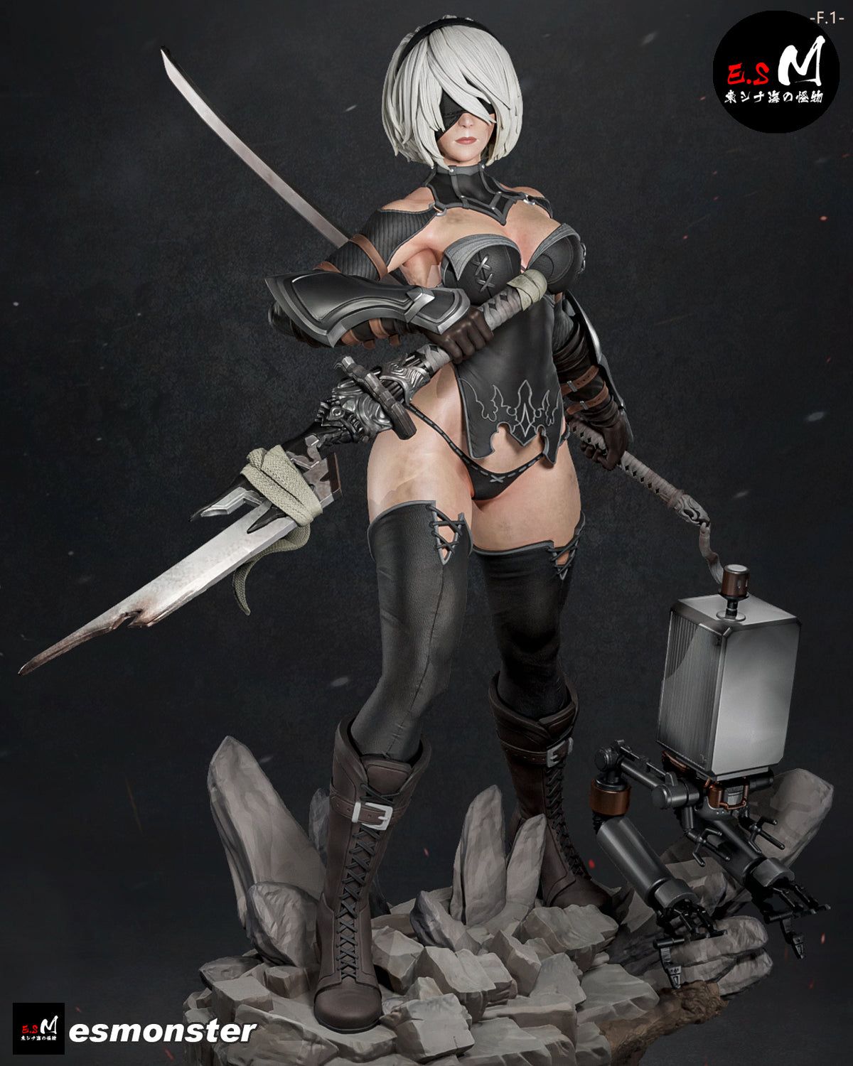 2B/A2 Nier Automata Resin Art (East Sea Monster Version)