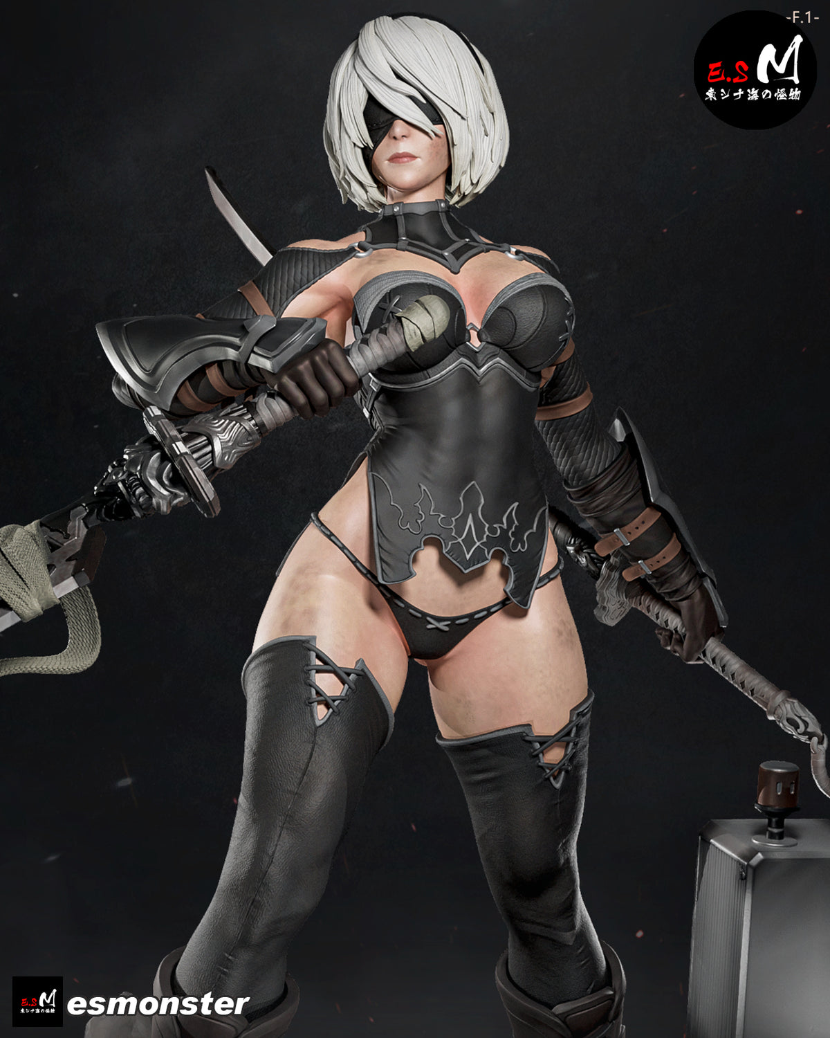 2B/A2 Nier Automata Resin Art (East Sea Monster Version)