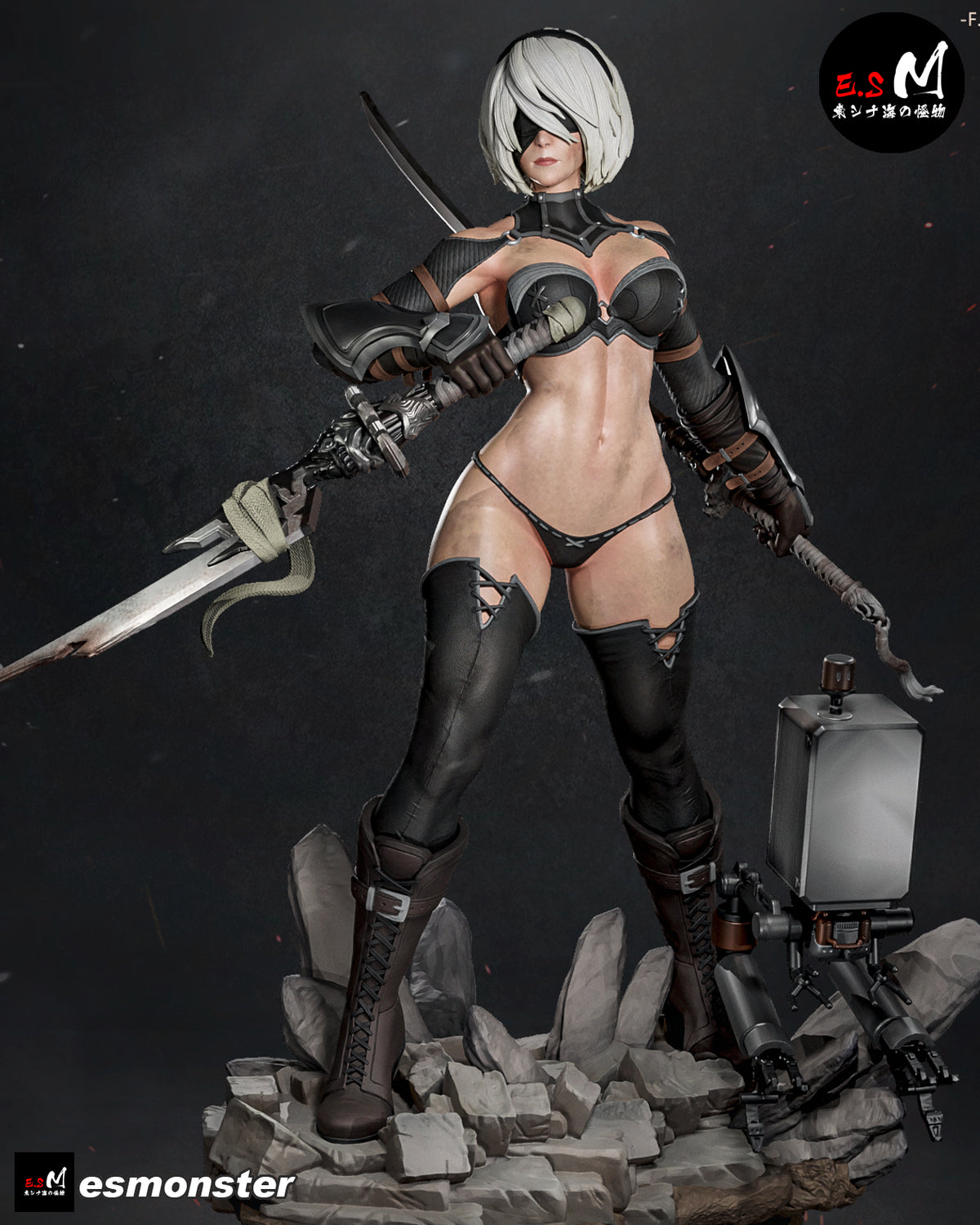 2B/A2 Nier Automata Resin Art (East Sea Monster Version)