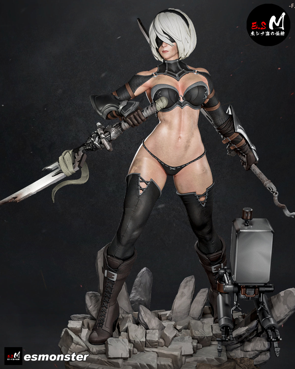 2B/A2 Nier Automata Resin Art (East Sea Monster Version)