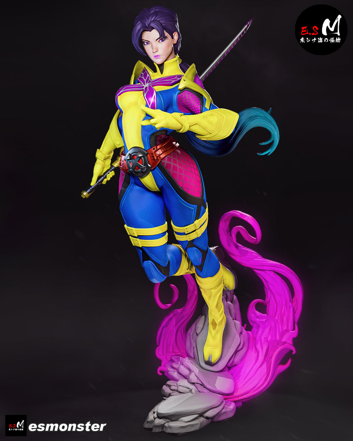 Psylocke Resin Art (East Sea Monster Version)