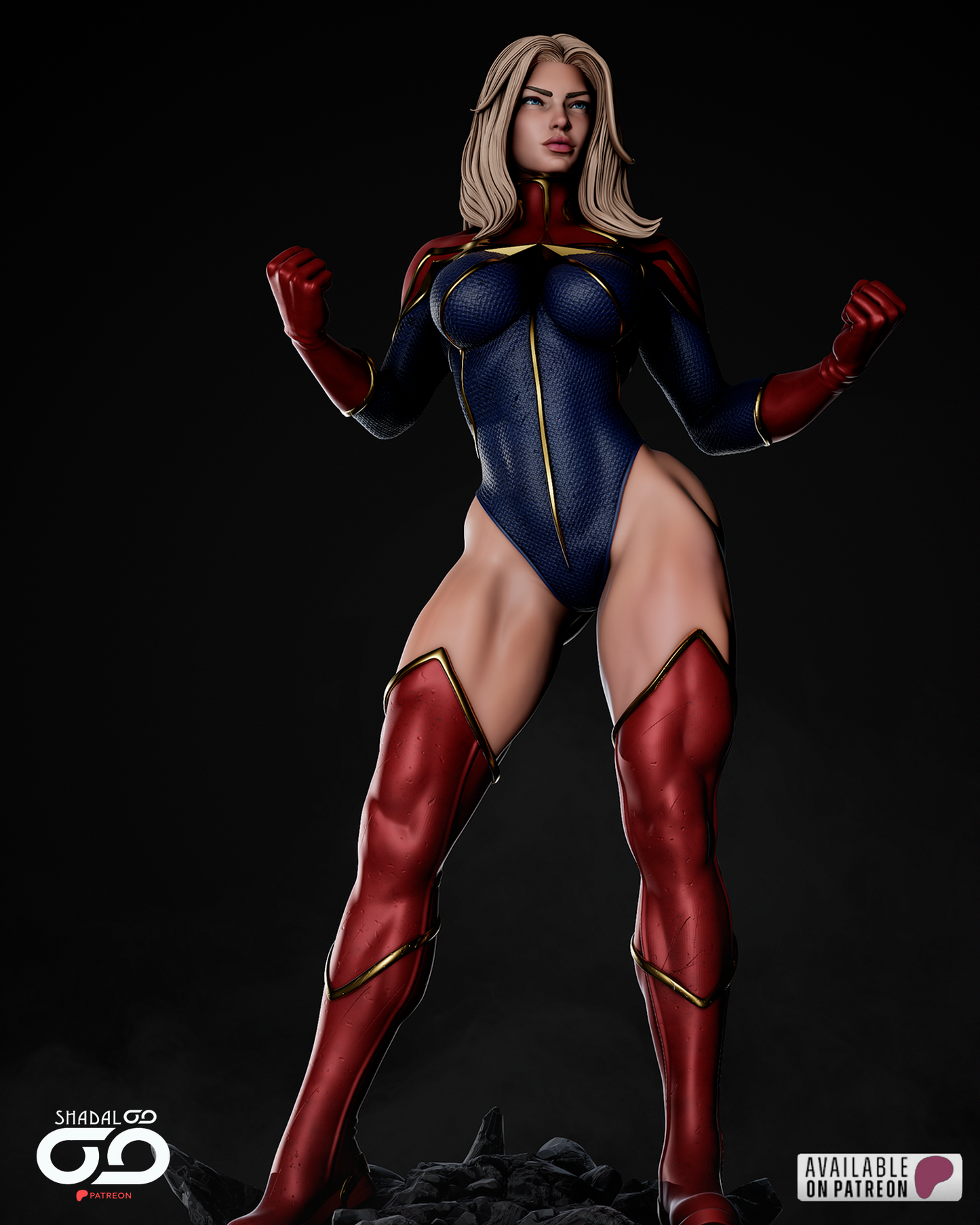 Captain Marvel Resin Sculpture Fan Art - MTO (SDO)