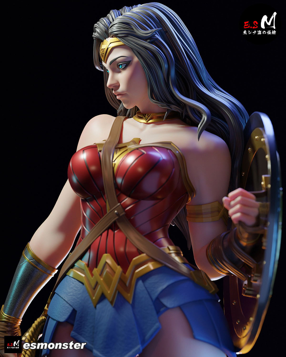 Wonder Woman Resin Art (East Sea Monster Version)