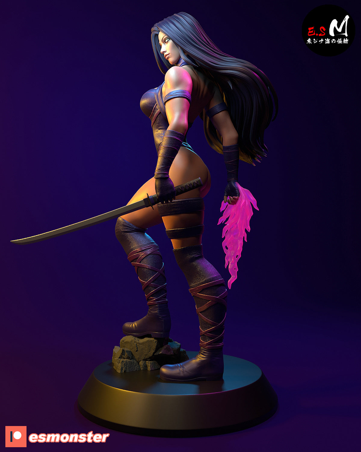Psylocke Resin Art (East Sea Monster Version)