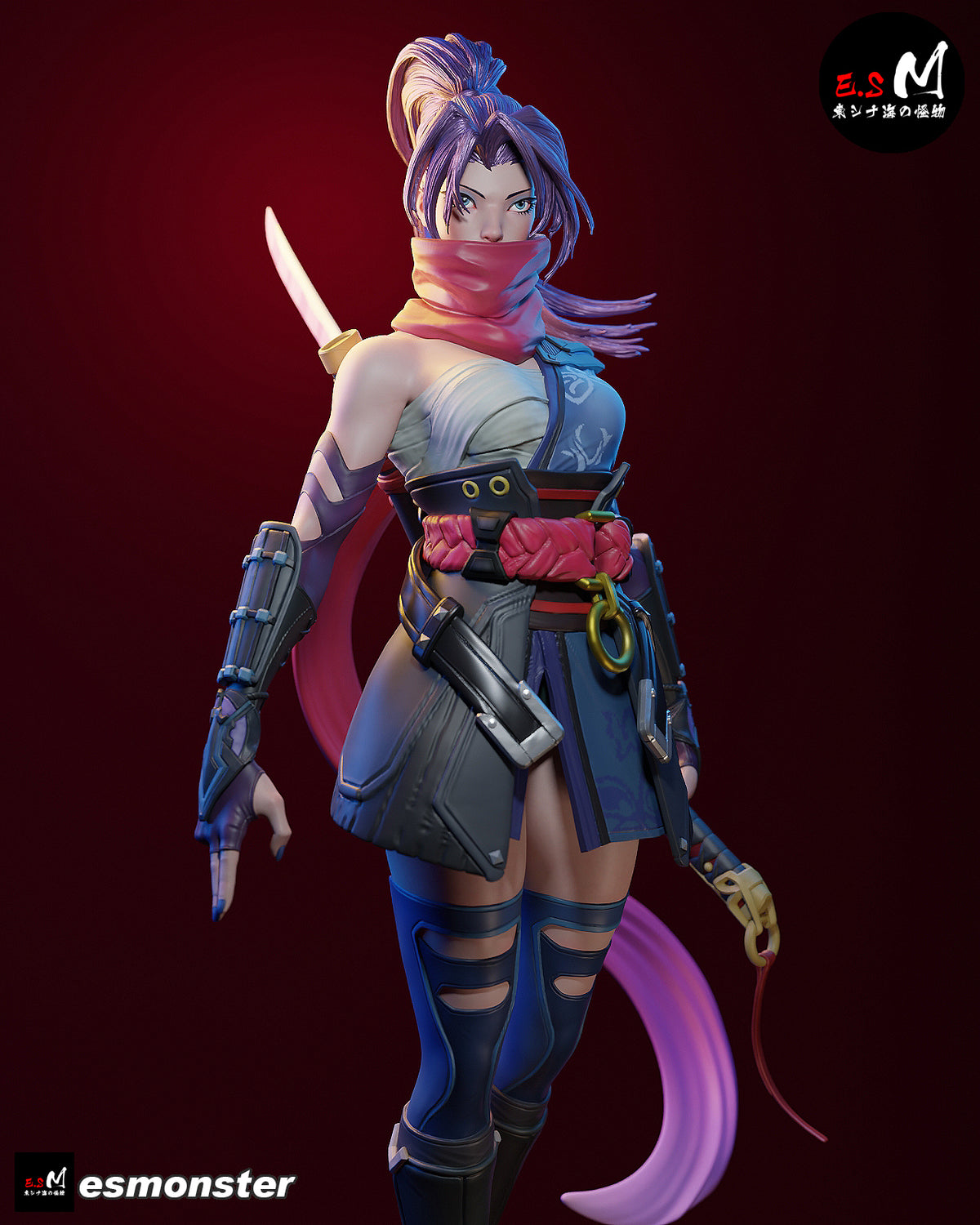 Psylocke Resin Art (East Sea Monster Version)