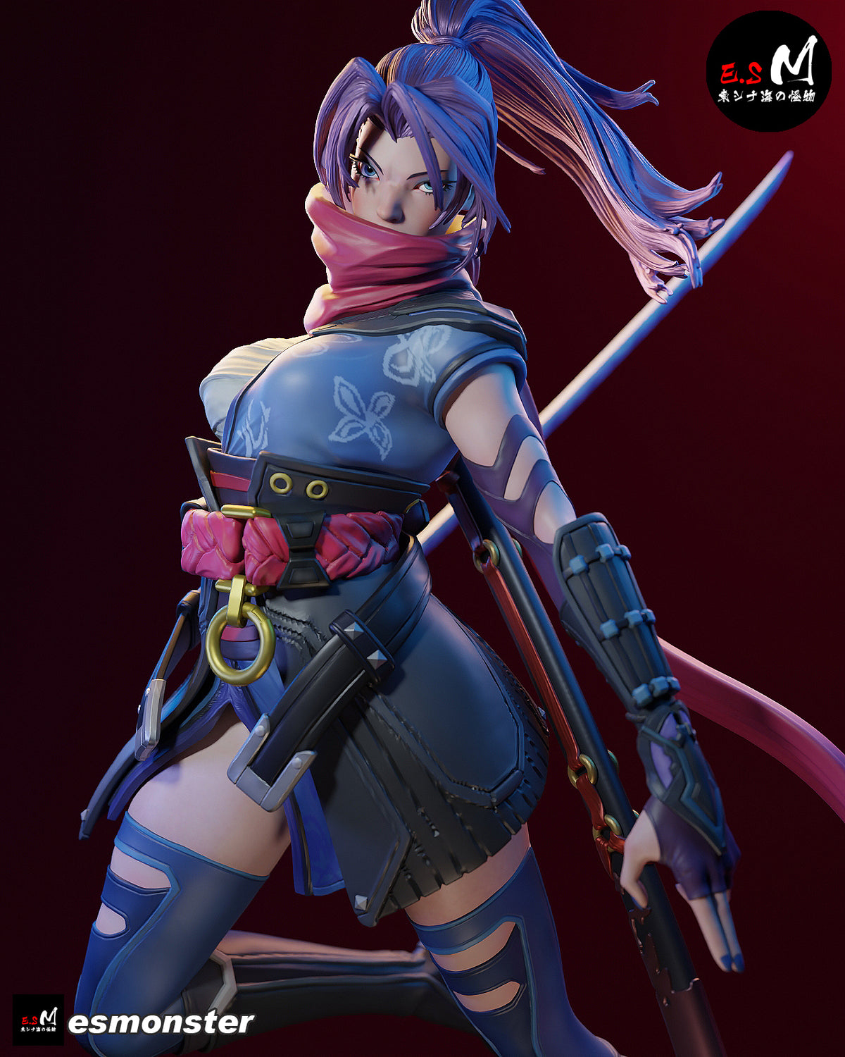 Psylocke Resin Art (East Sea Monster Version)