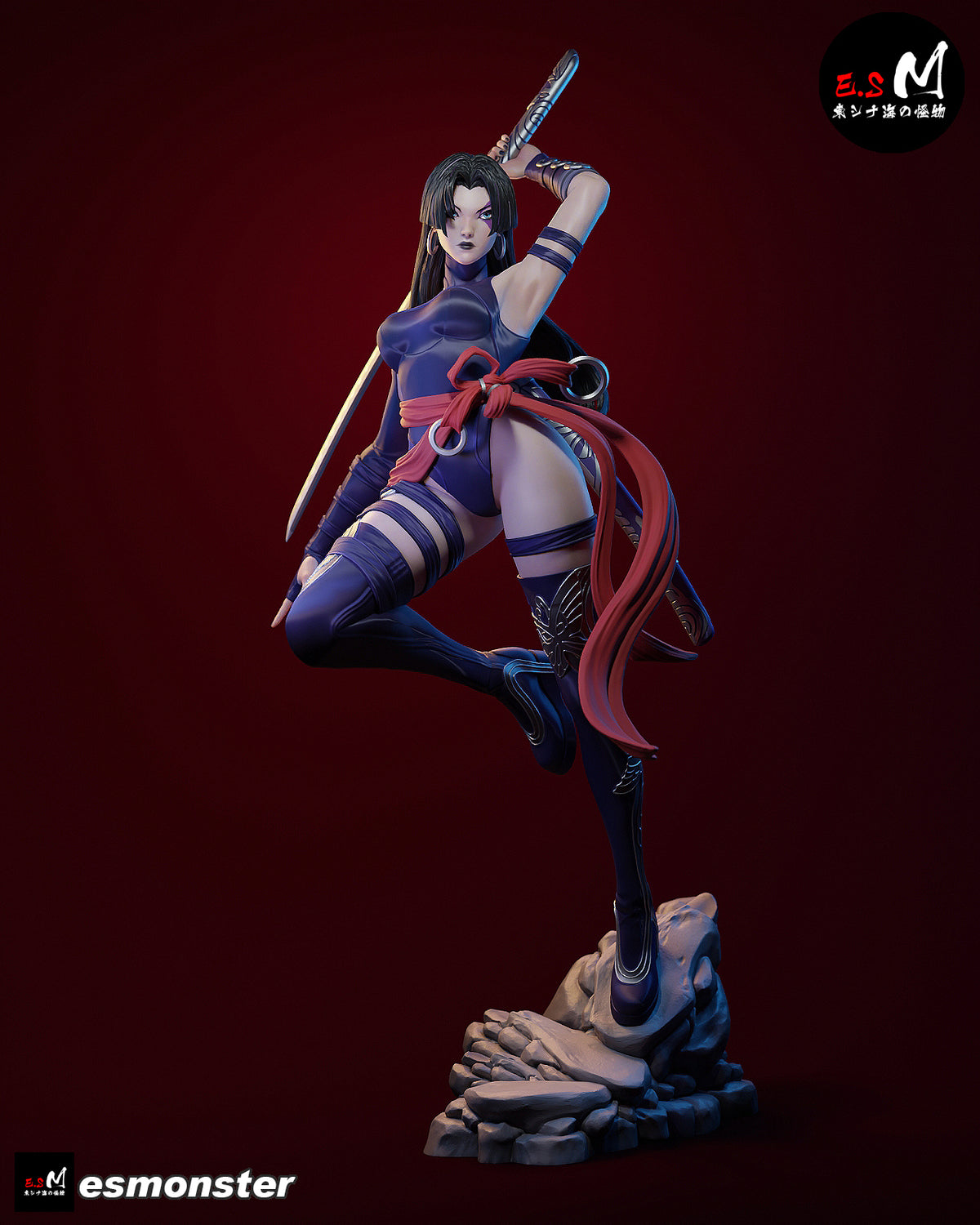 Psylocke Resin Art (East Sea Monster Version)