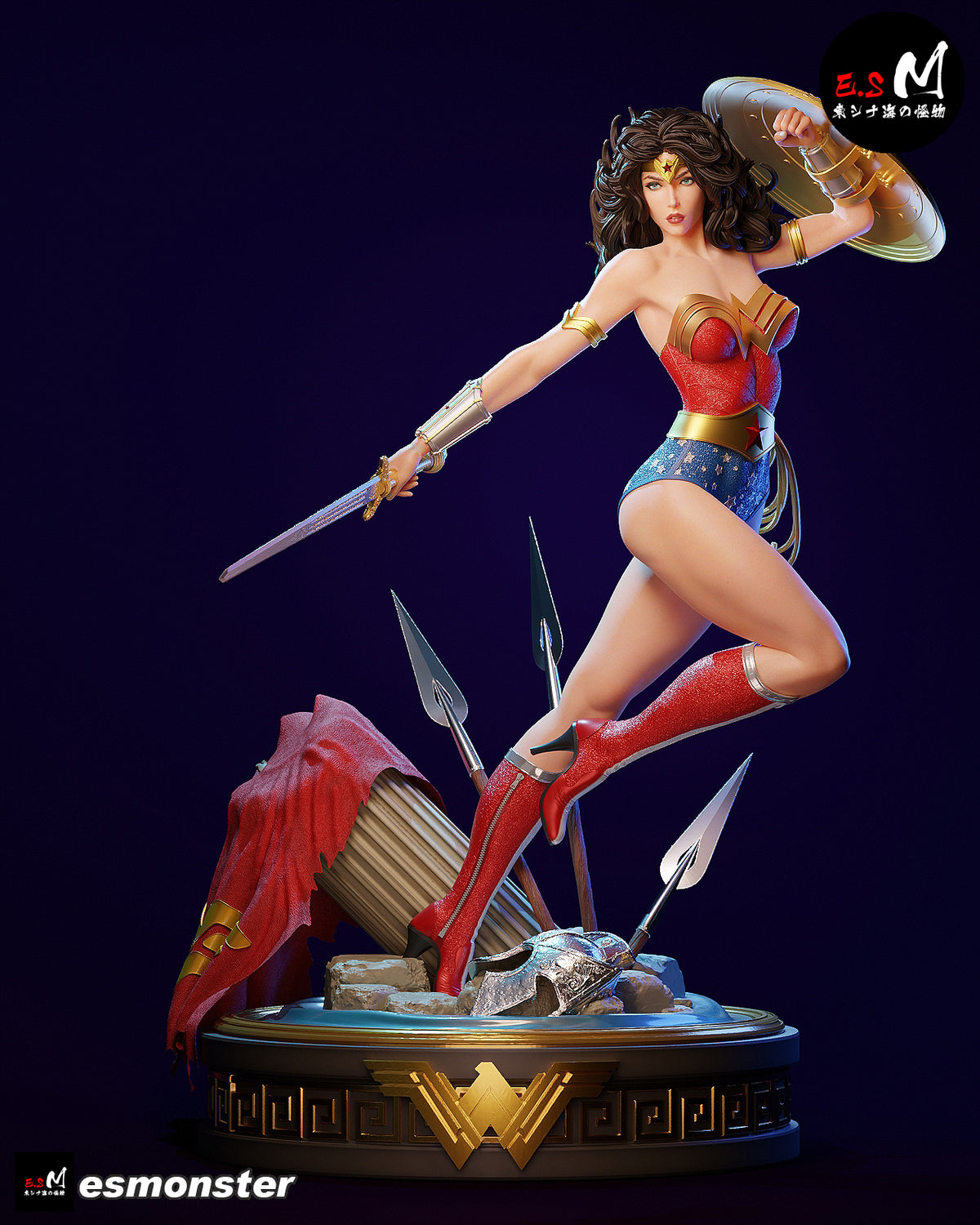 Wonder Woman Resin Art (East Sea Monster Version)