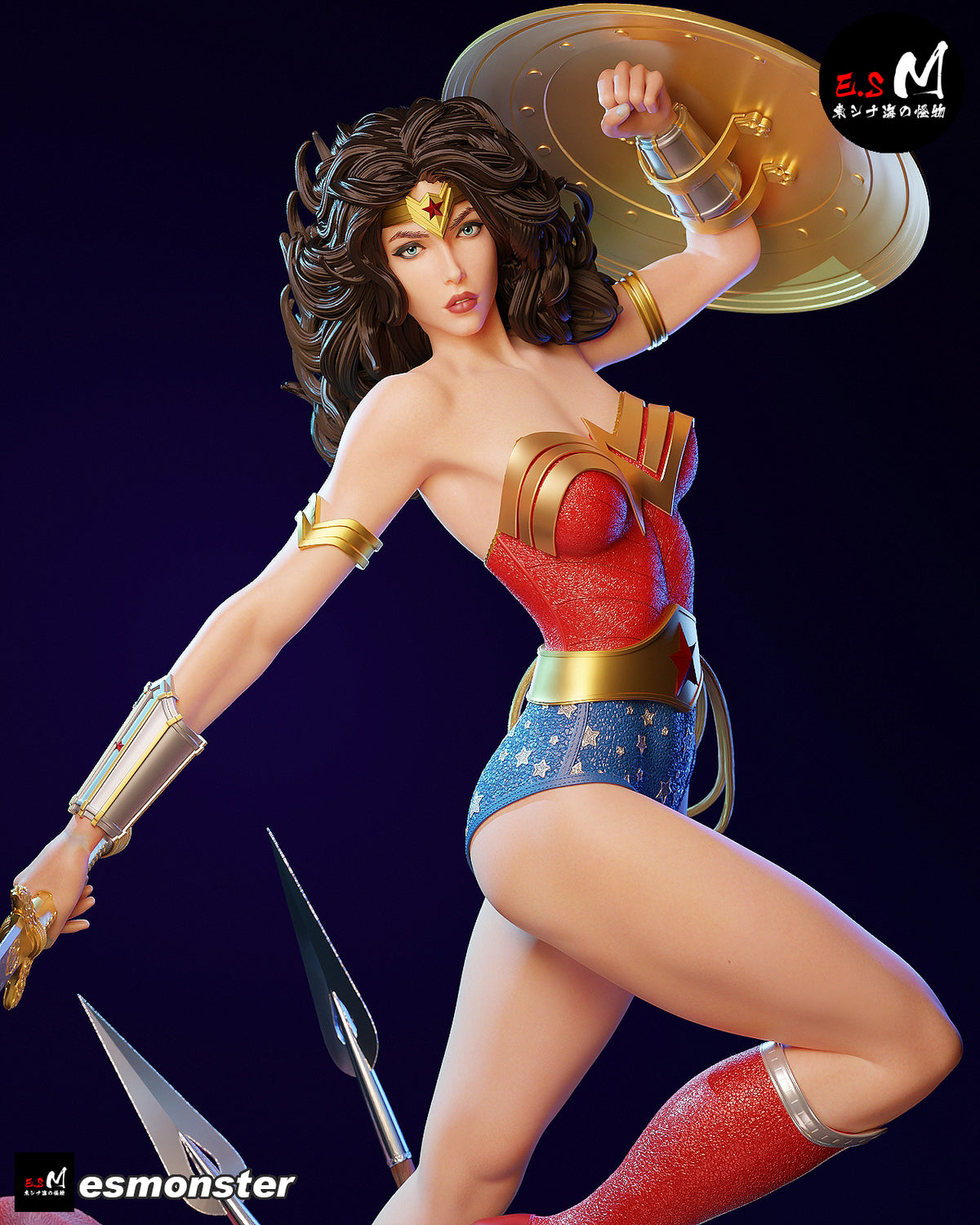 Wonder Woman Resin Art (East Sea Monster Version)